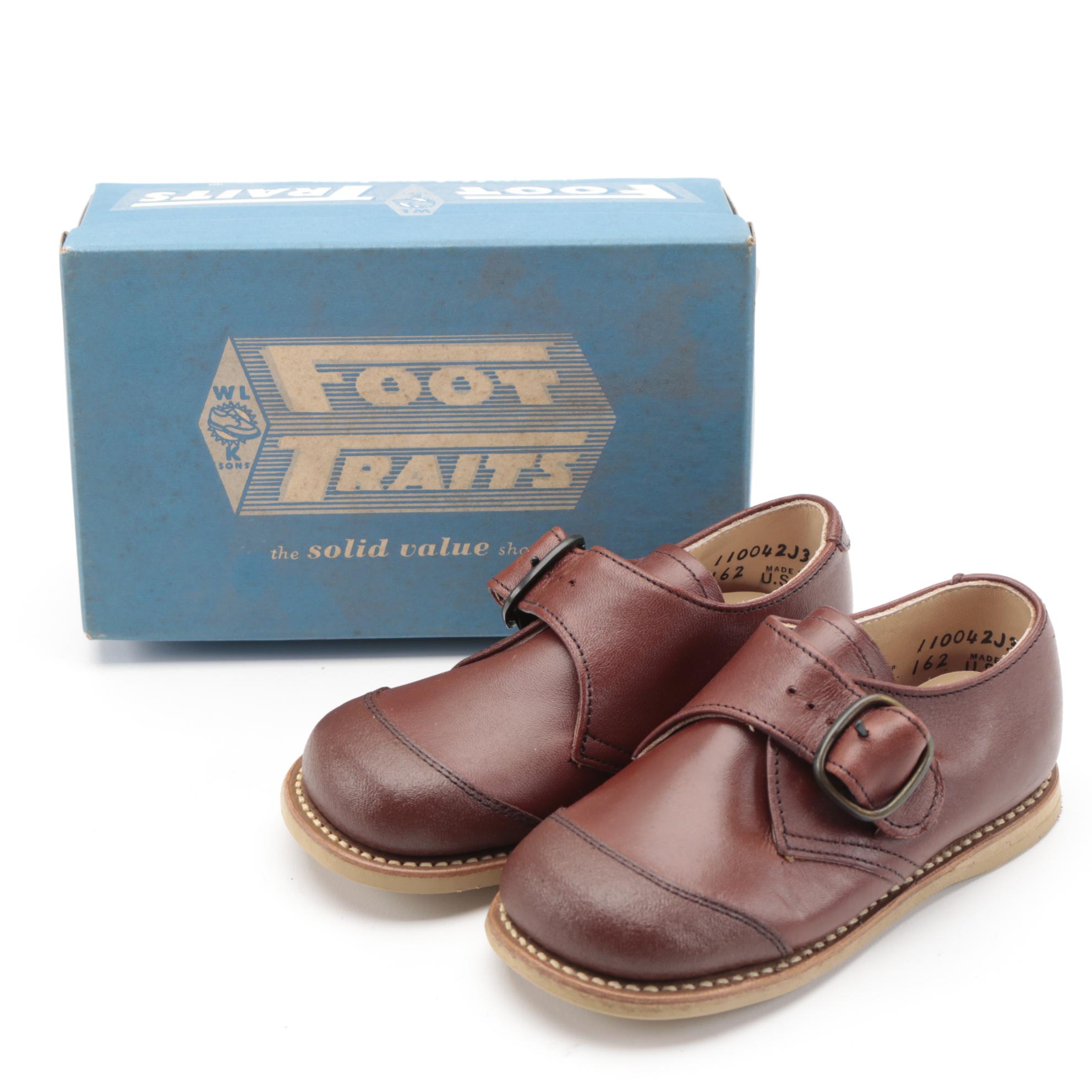 Children's Ruggies by Foot Traits Leather Dress Shoes with Box