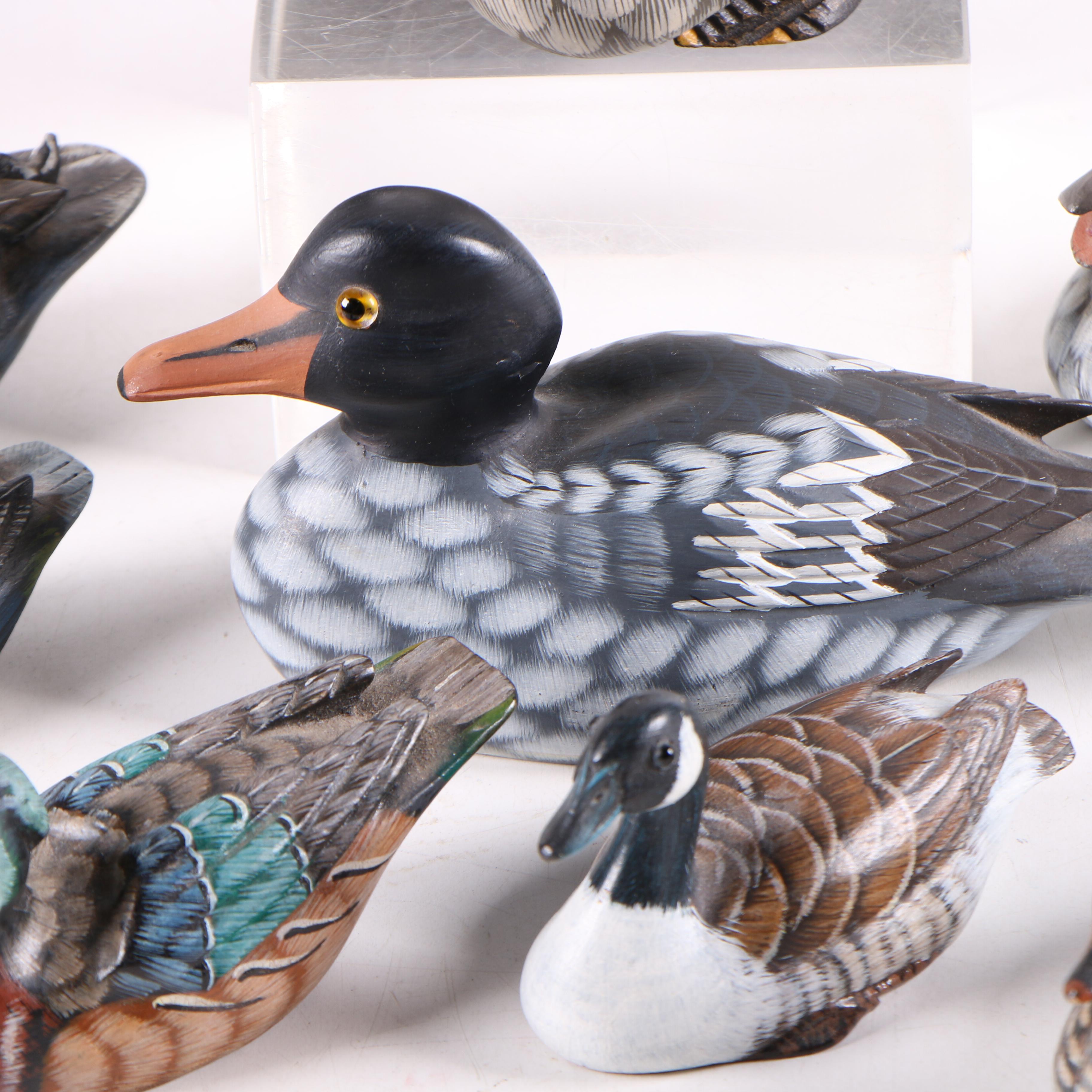 Carved Painted Wooden Ducks of North America Figurals