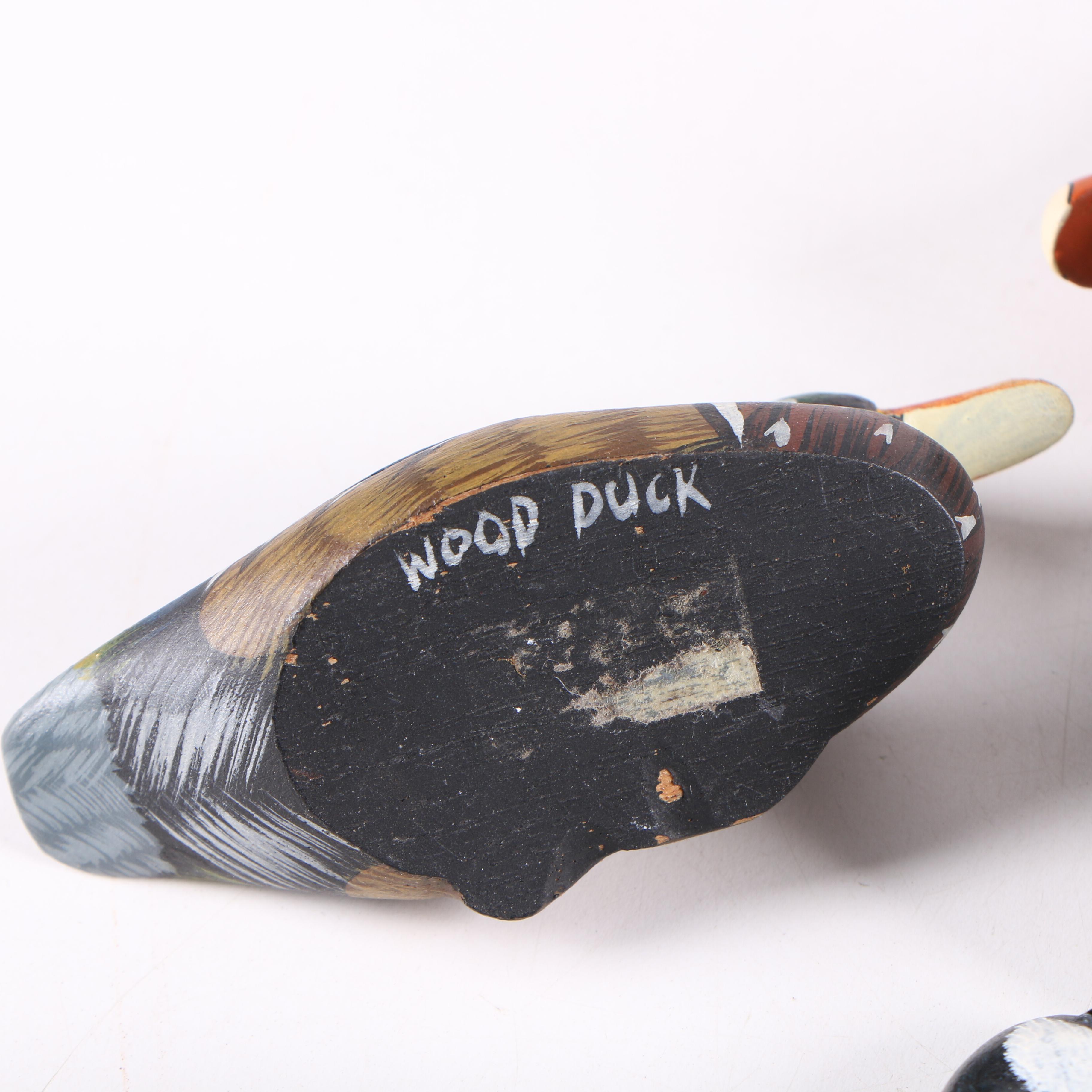 Carved Painted Wooden Ducks of North America Figurals