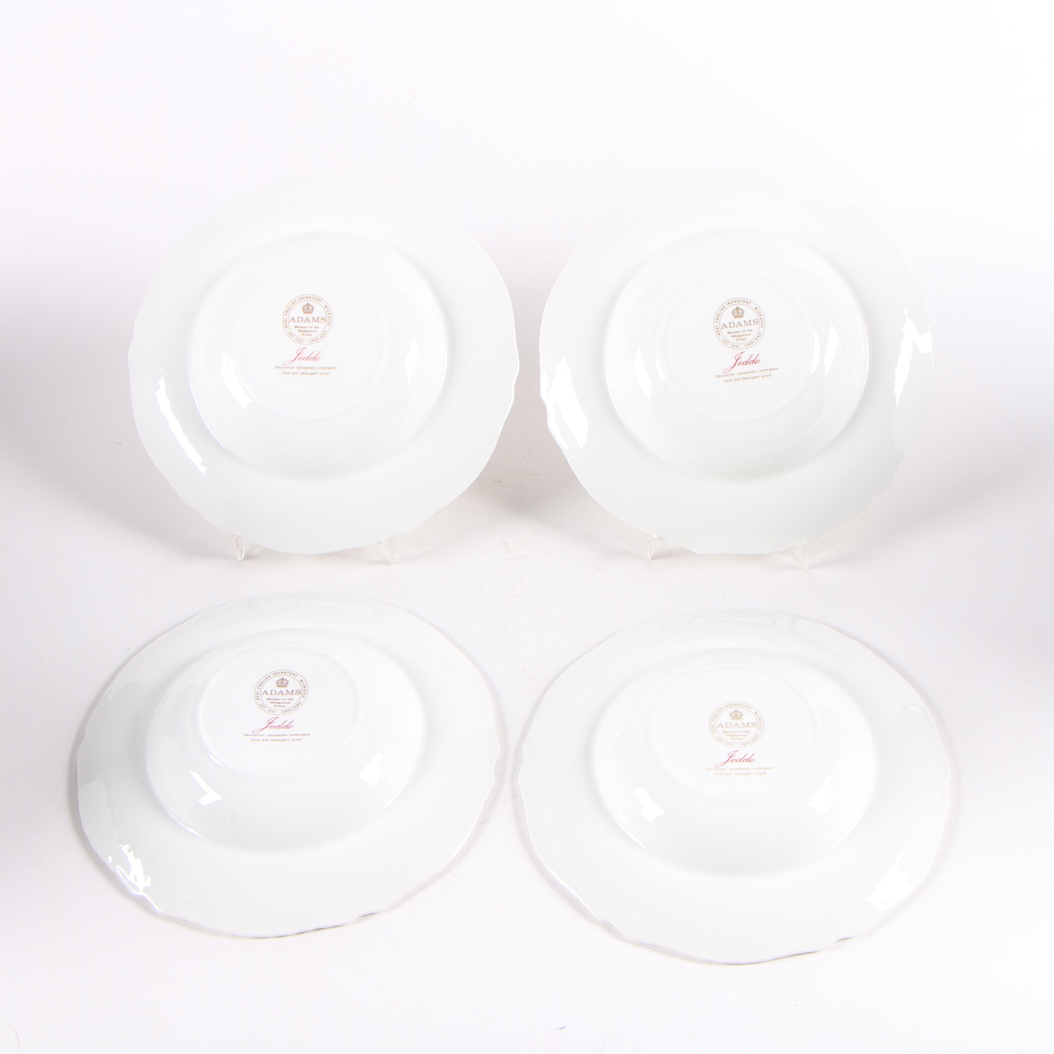 Adams "Jeddo" Ironstone Rim Soup Bowls, Late 20th Century