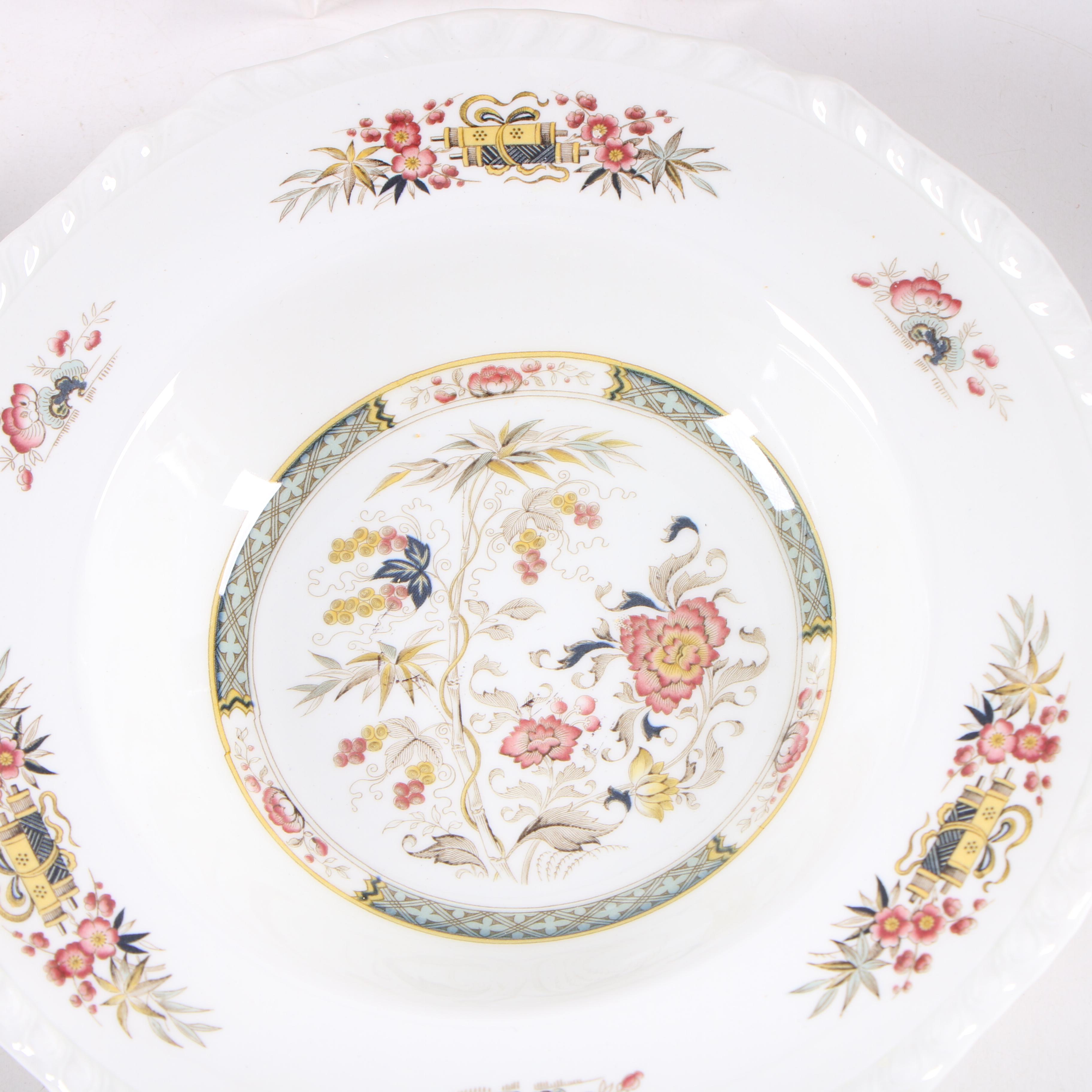 Adams "Jeddo" Ironstone Rim Soup Bowls, Late 20th Century