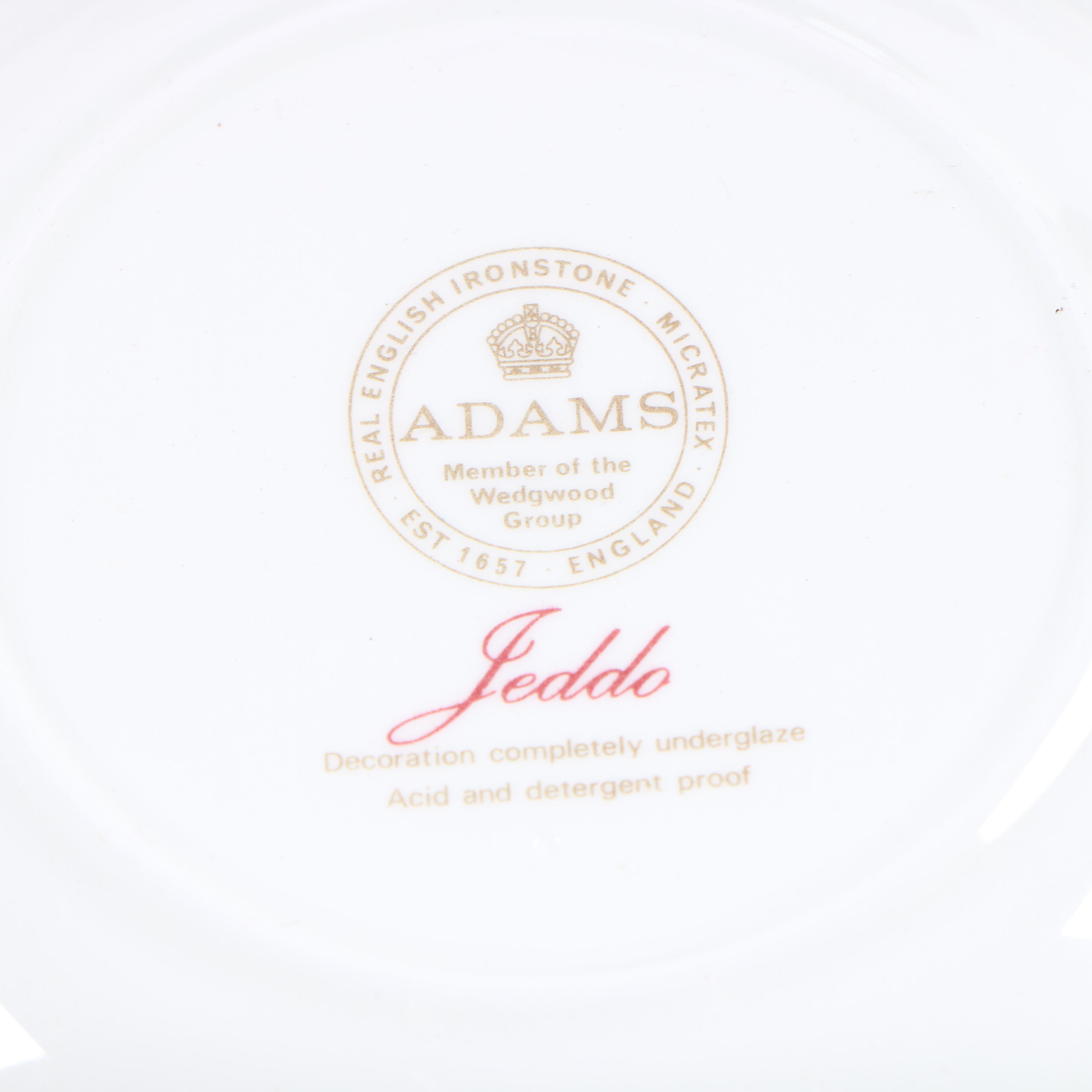 Adams "Jeddo" Ironstone Rim Soup Bowls, Late 20th Century