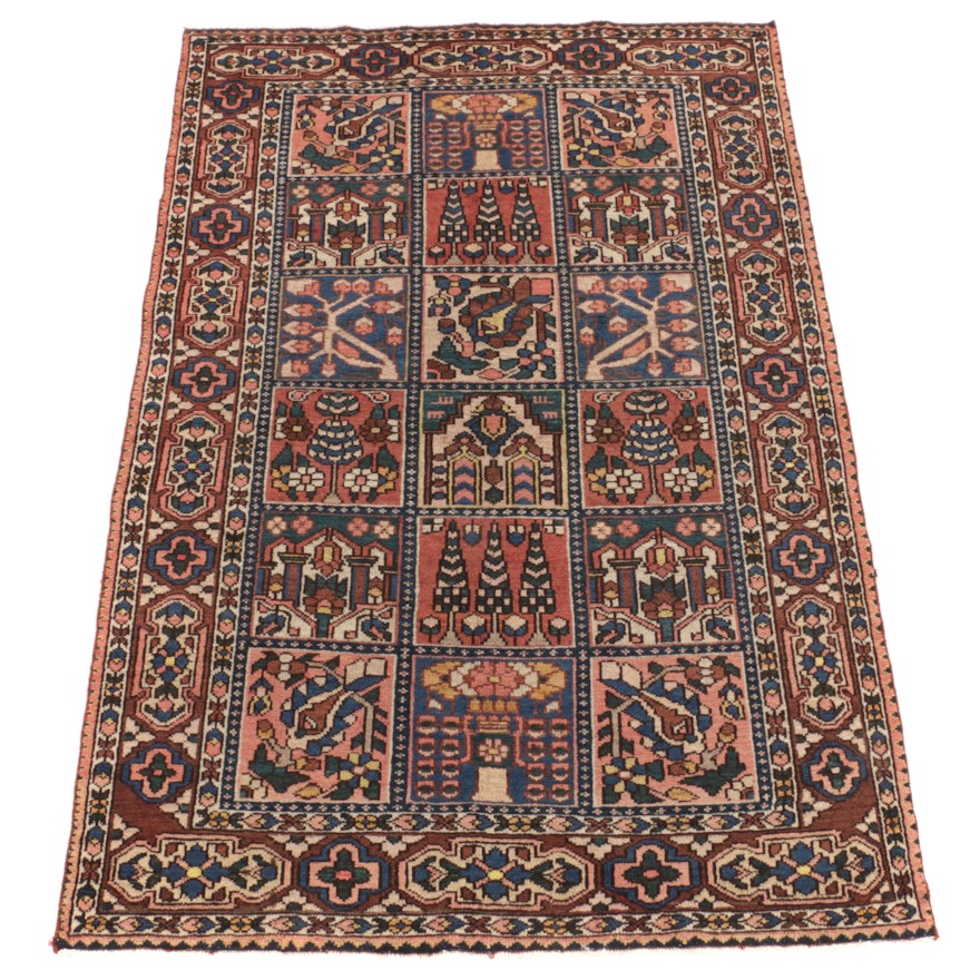 4'10 x 7'1 Hand-Knotted Pictorial Wool Area Rug