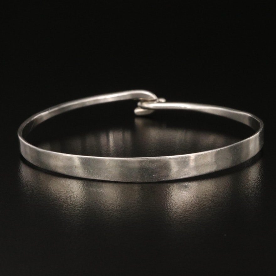 Ed Levin Sterling Silver Tapered Bangle