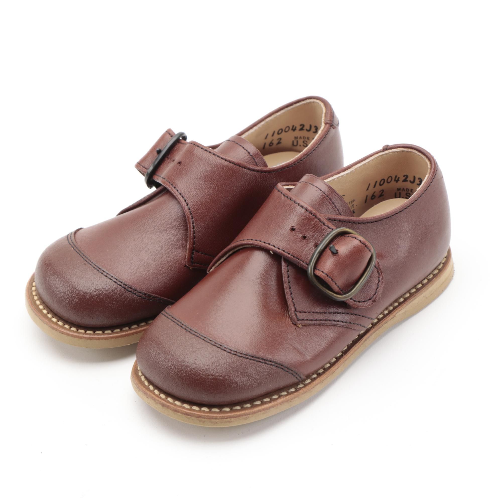 Children's Ruggies by Foot Traits Leather Dress Shoes with Box