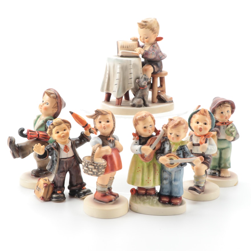 Goebel Hummel "Circus Act," "Little Shopper," and Other Porcelain Figurines