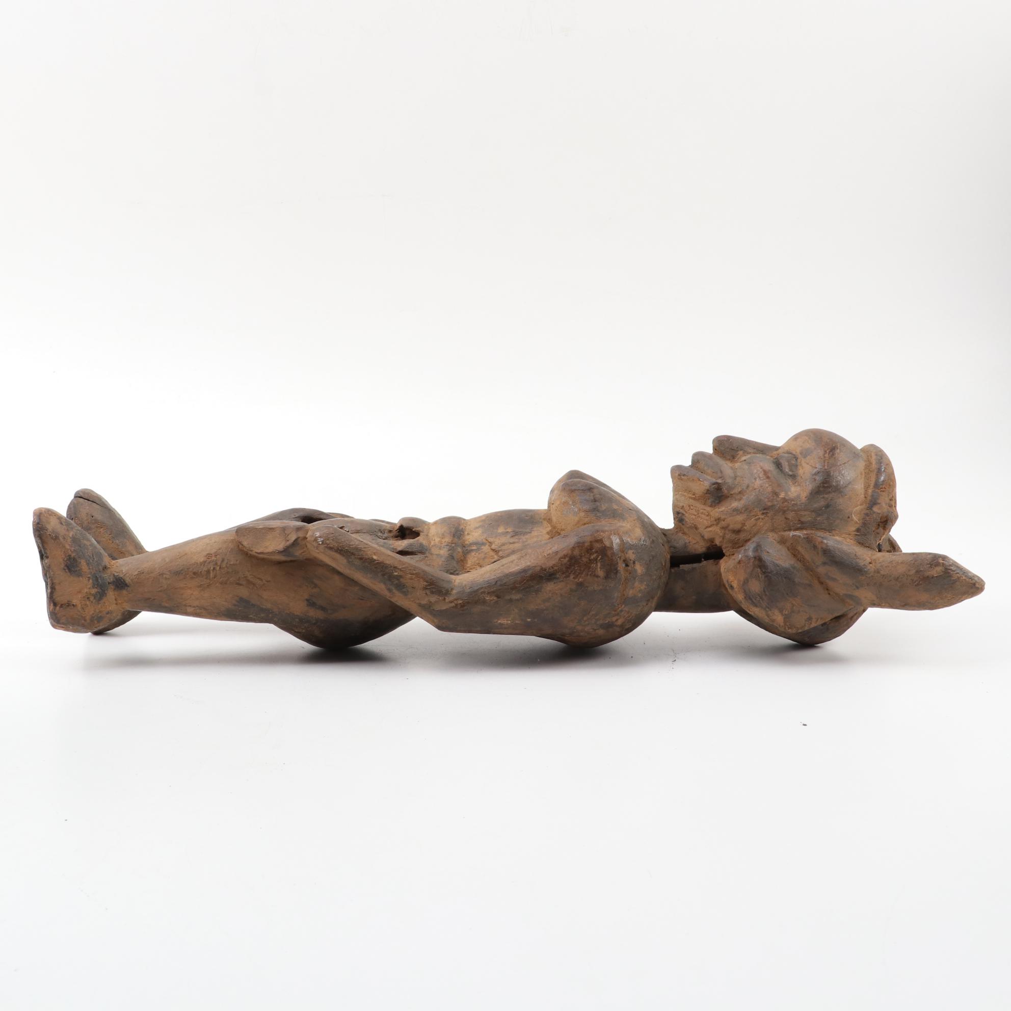 Baule Inspired Heddle Pulley, Asante Style Doll and other Figures, West Africa