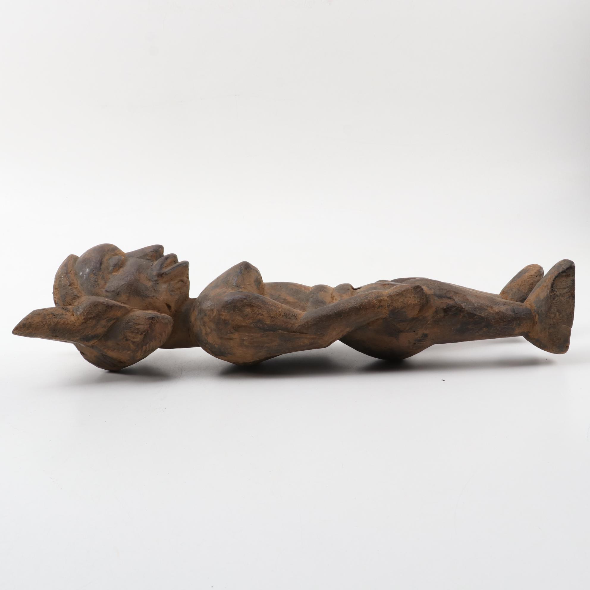 Baule Inspired Heddle Pulley, Asante Style Doll and other Figures, West Africa