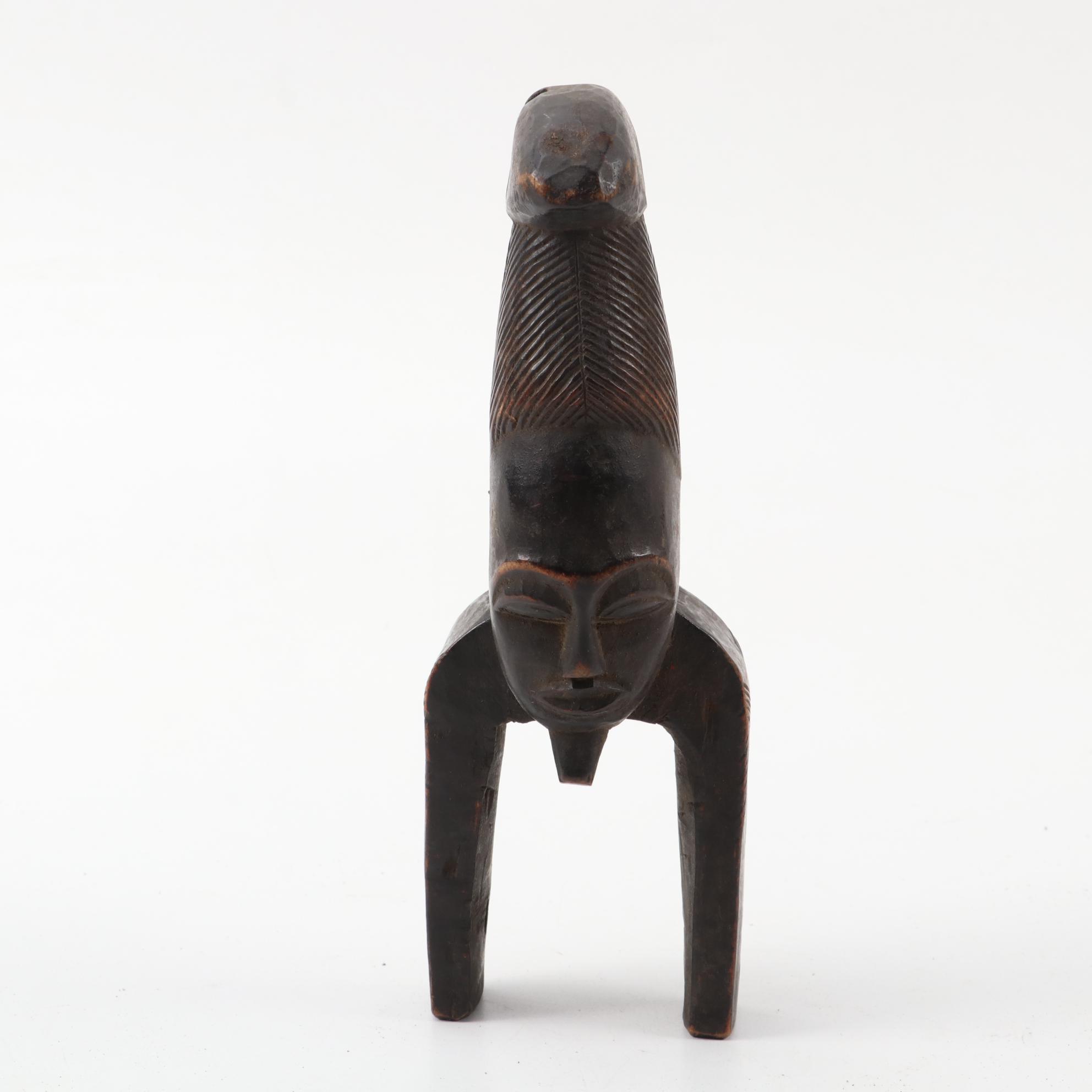 Baule Inspired Heddle Pulley, Asante Style Doll and other Figures, West Africa