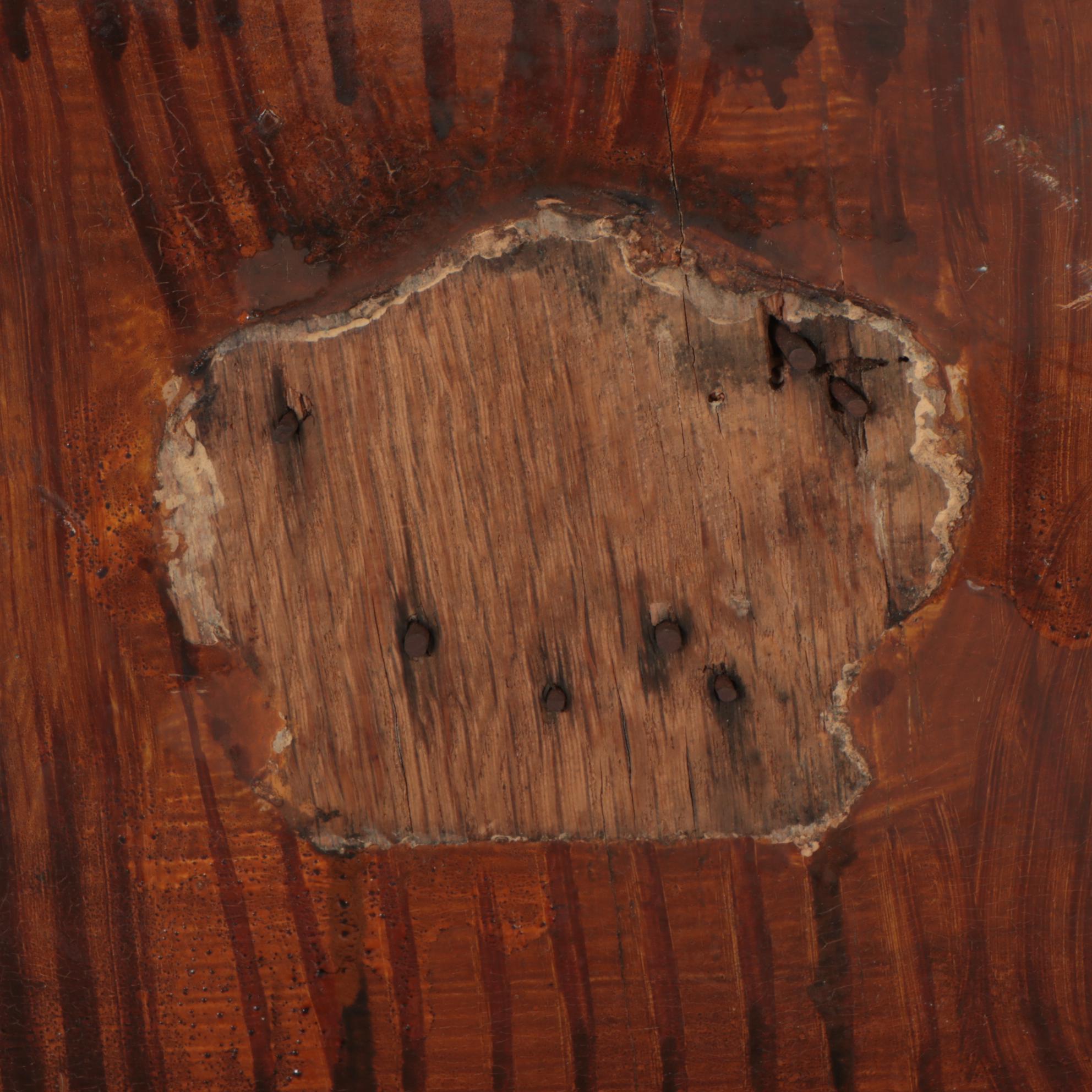 Victorian Carved and Grain-Painted Newel Post