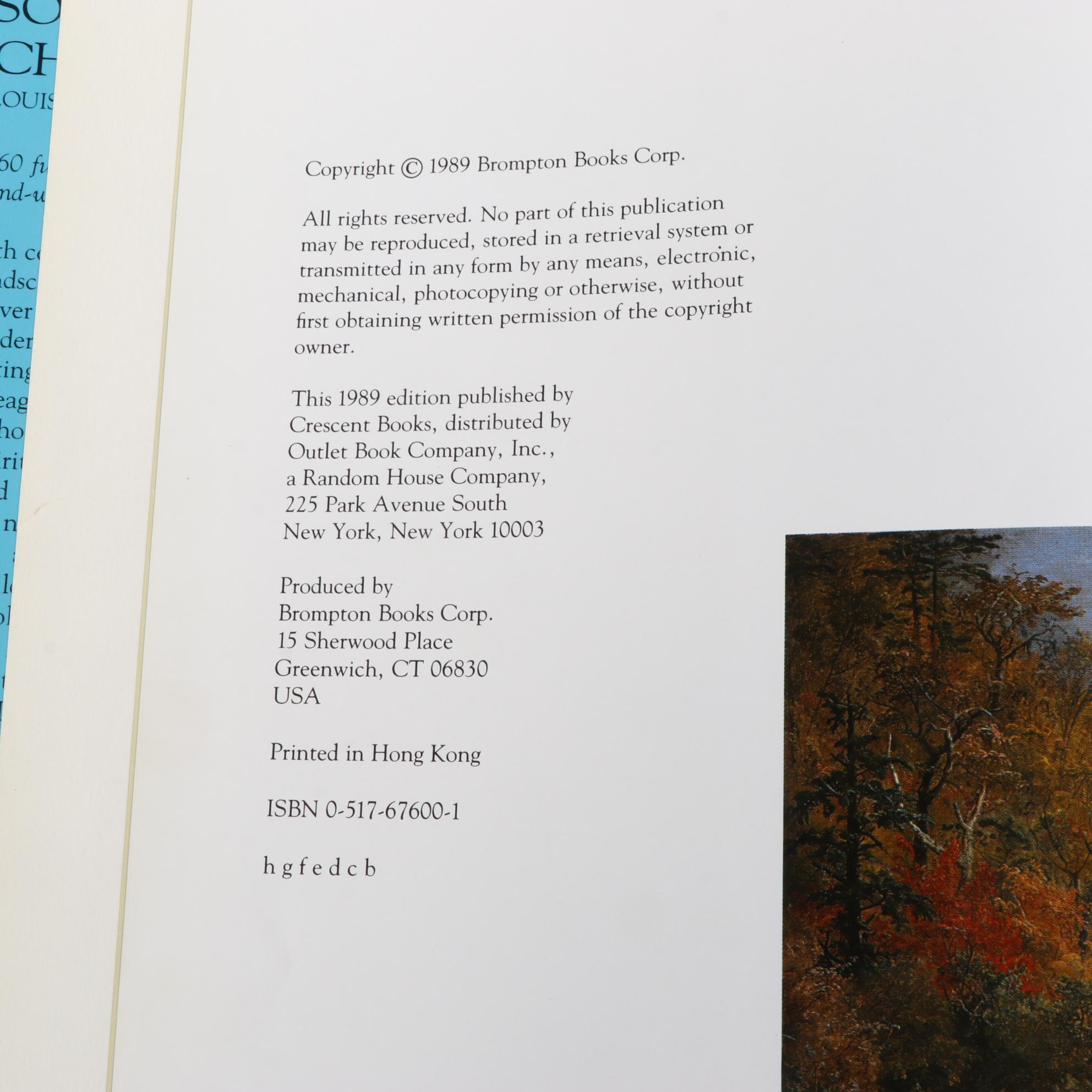 Landscape and Nature Art Books Including "The Hudson River School" by L. Minks