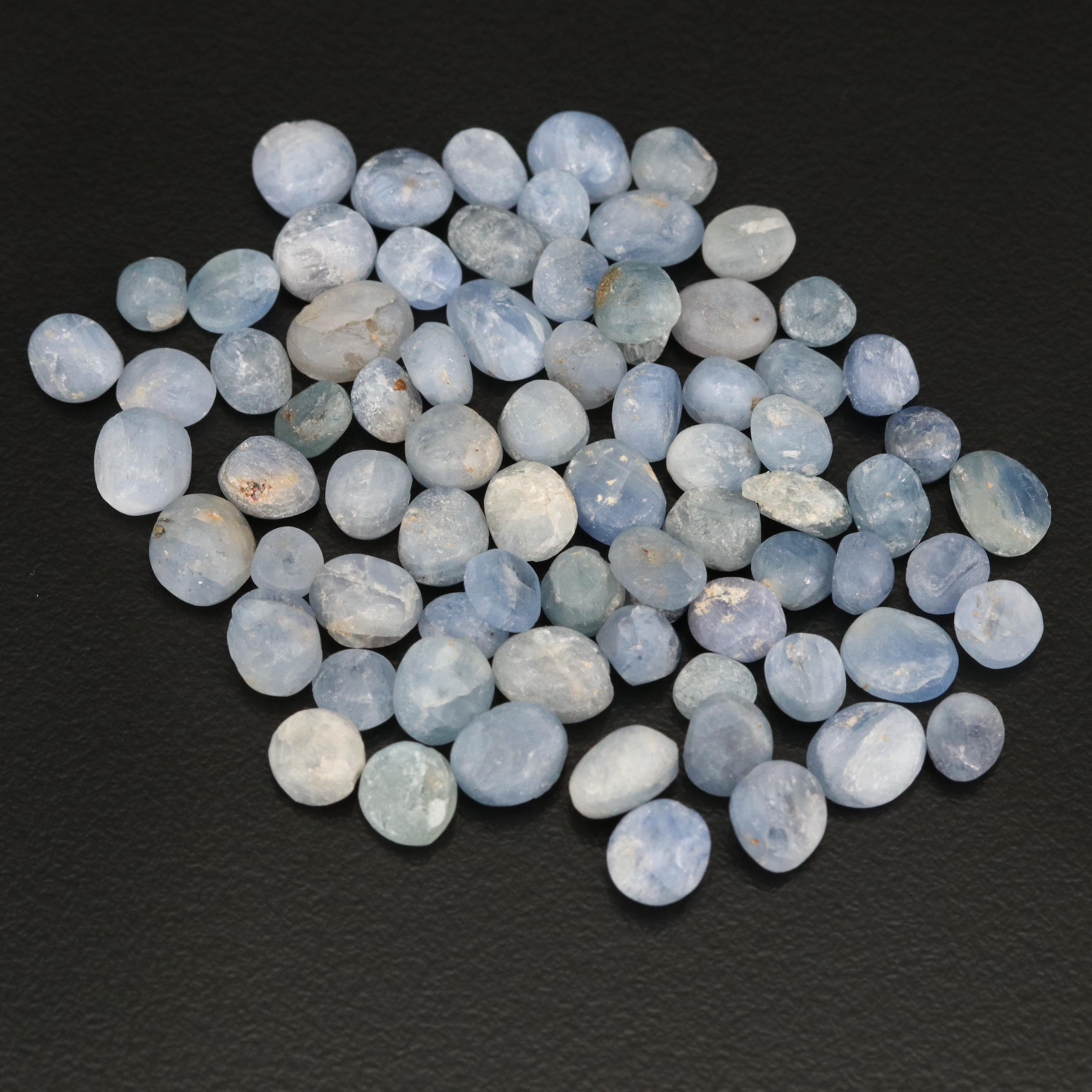 Loose 104.73 CTW Rough Cut Cabochon Corundums