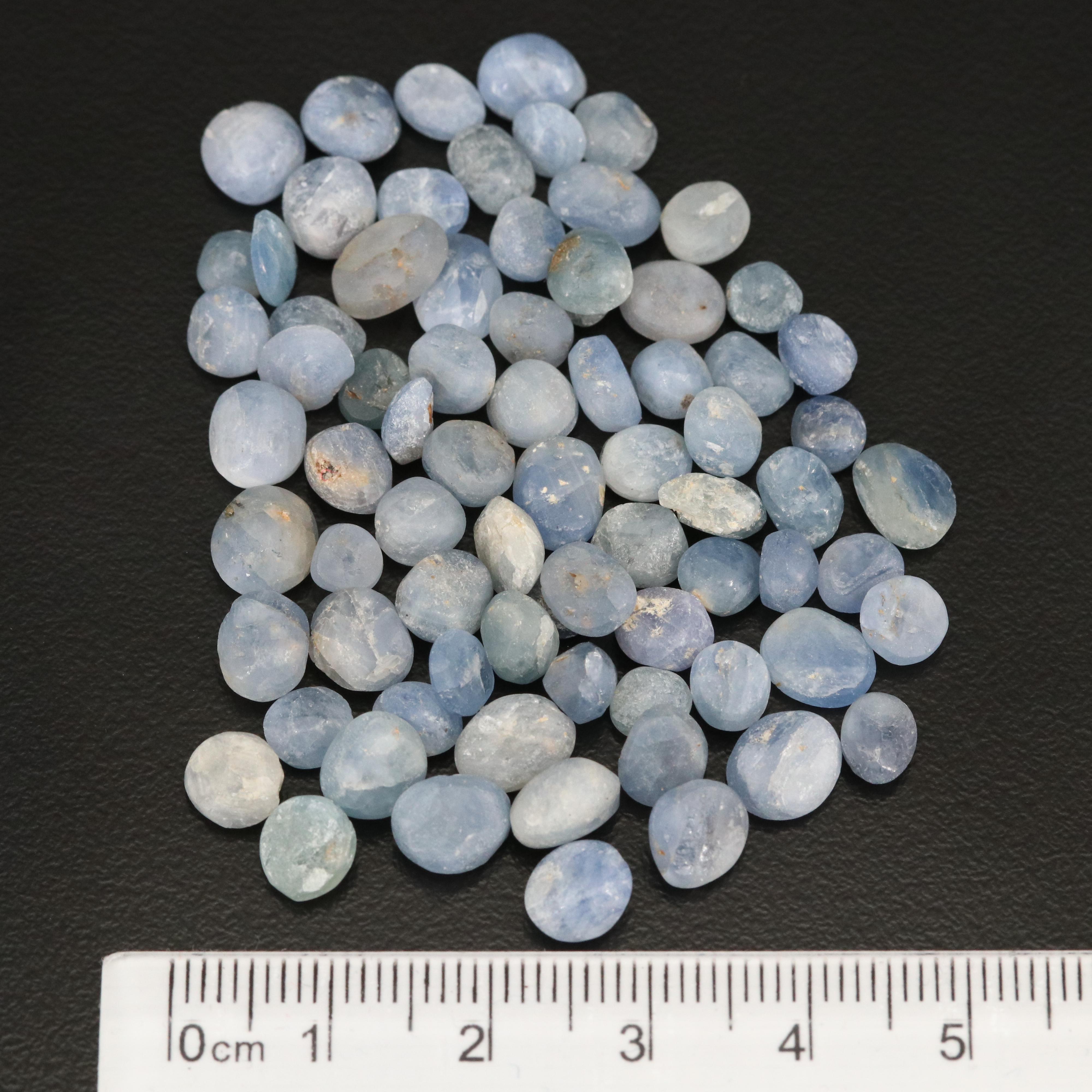 Loose 104.73 CTW Rough Cut Cabochon Corundums