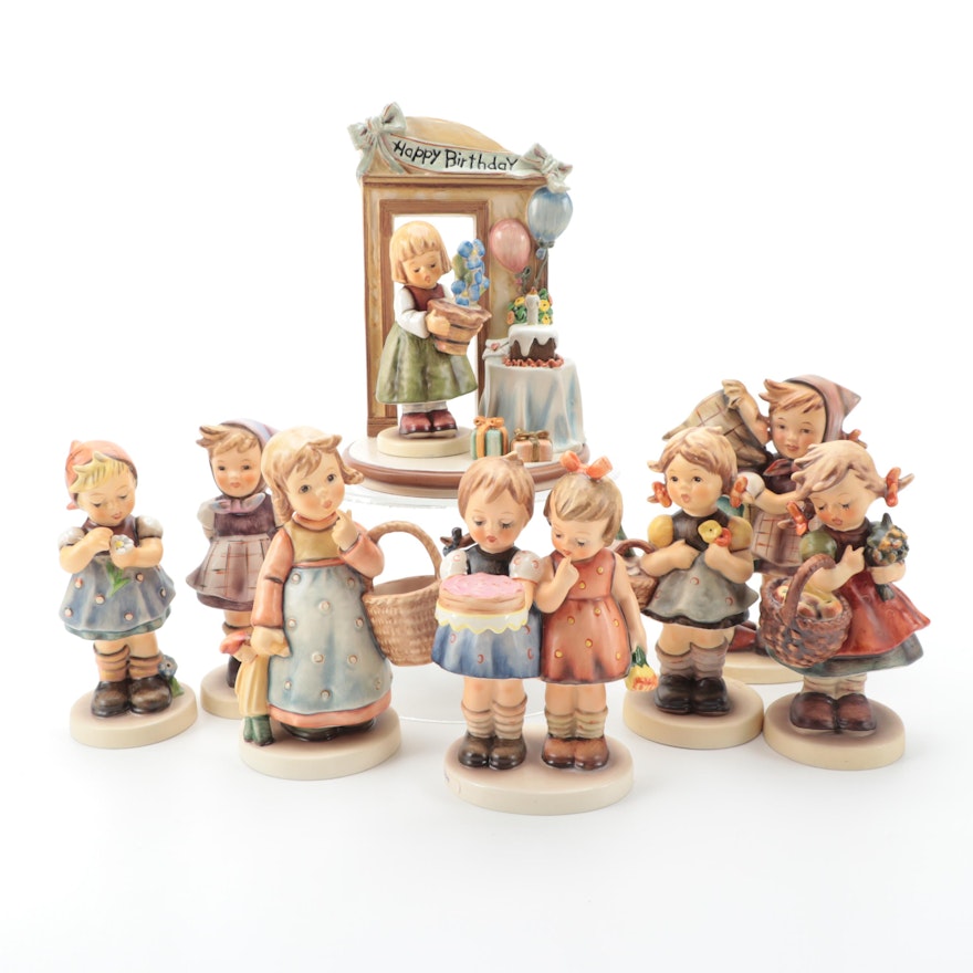 Goebel Hummel "Birthday Treats" Hummelscape and Other Porcelain Figurines