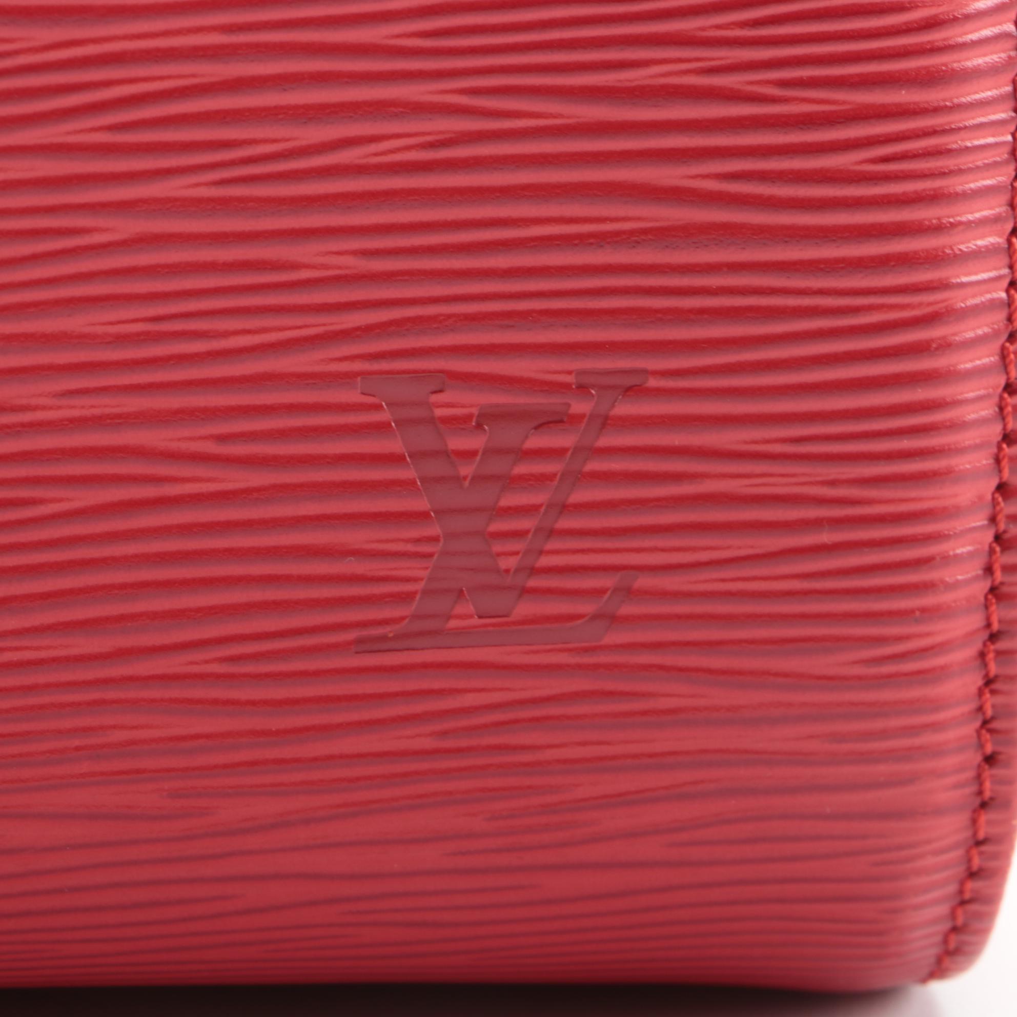 Louis Vuitton Speedy 30 Bag in Castilian Red Epi and Smooth Leather