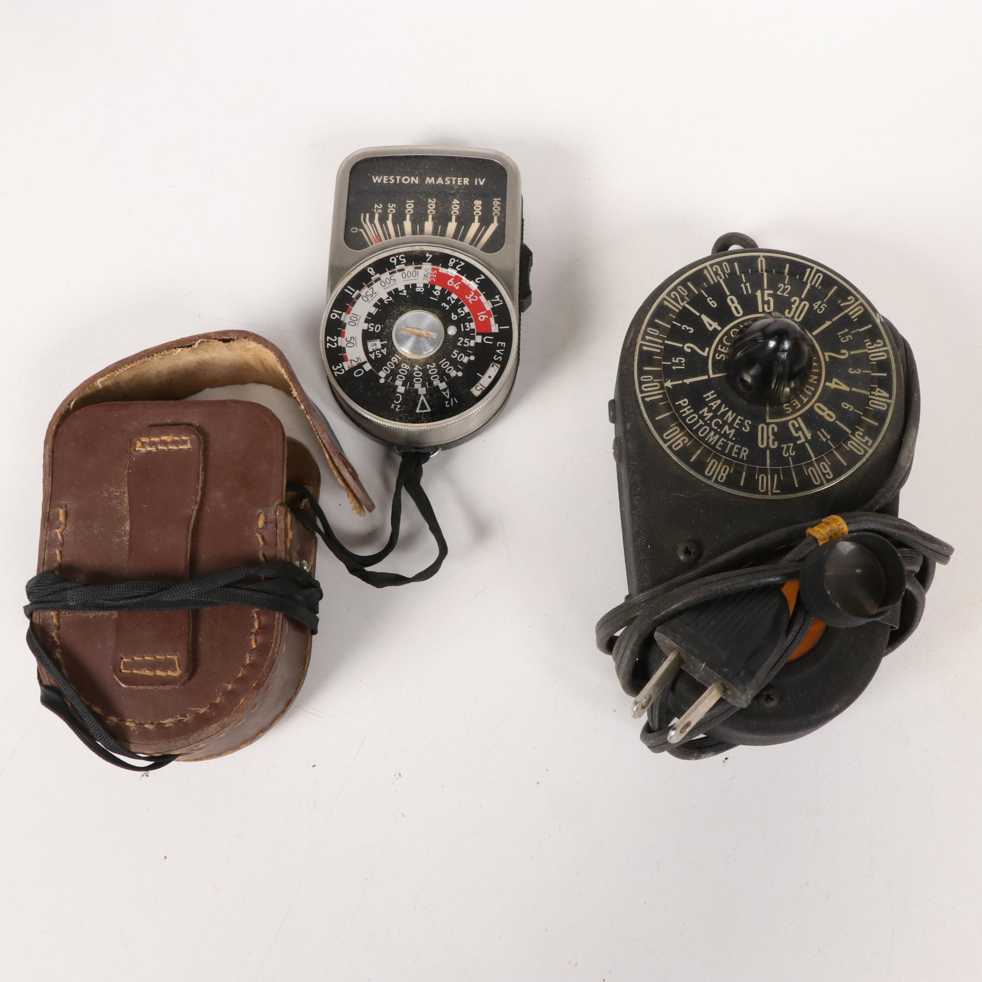 Photography Light Meter Collection, Vintage