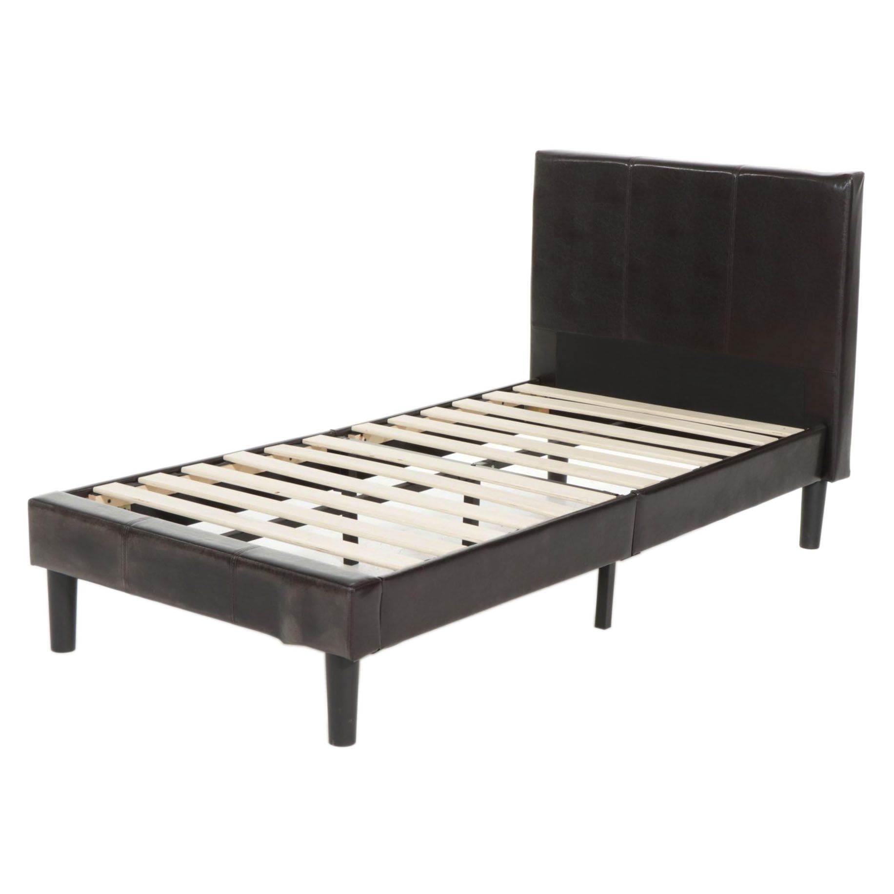 Zinus Folding Twin Bed with Padded Headboard