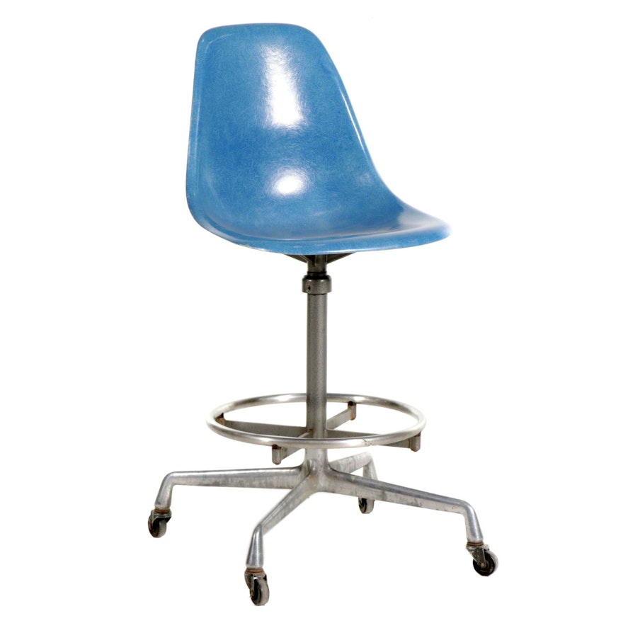 Eames for Herman Miller Mid Century Modern Fiberglass Draftsman's Chair