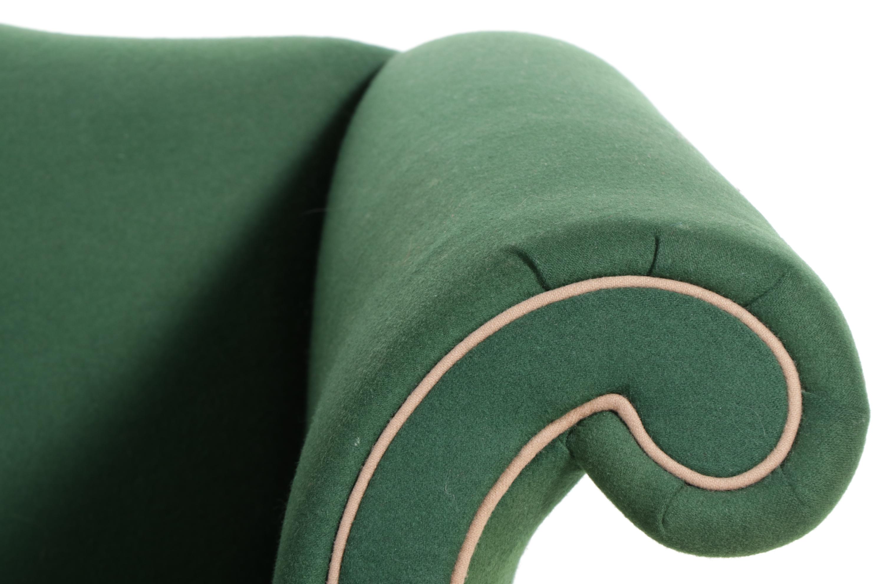 Hickory Chair Upholstered Camel Back Loveseat