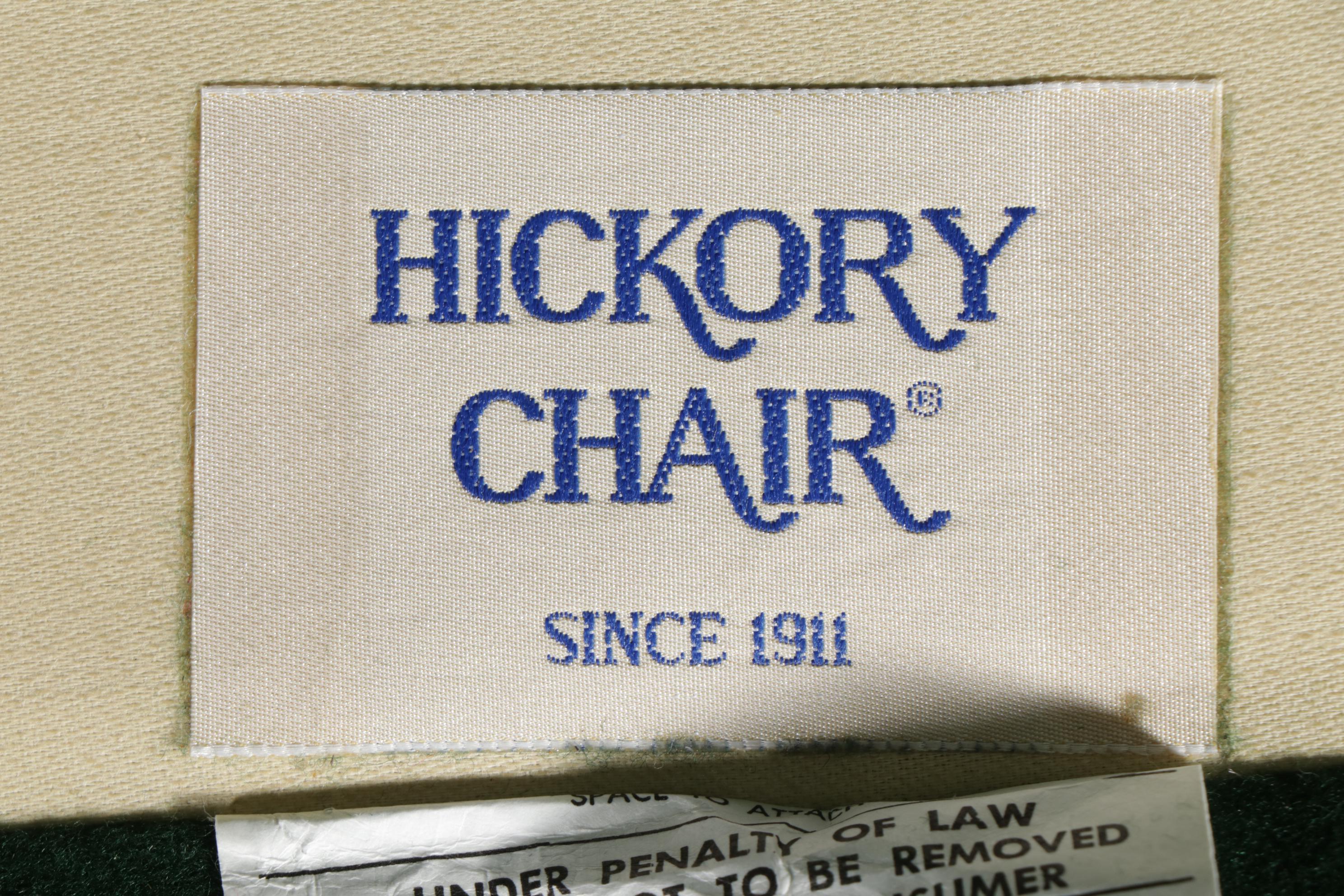 Hickory Chair Upholstered Camel Back Loveseat