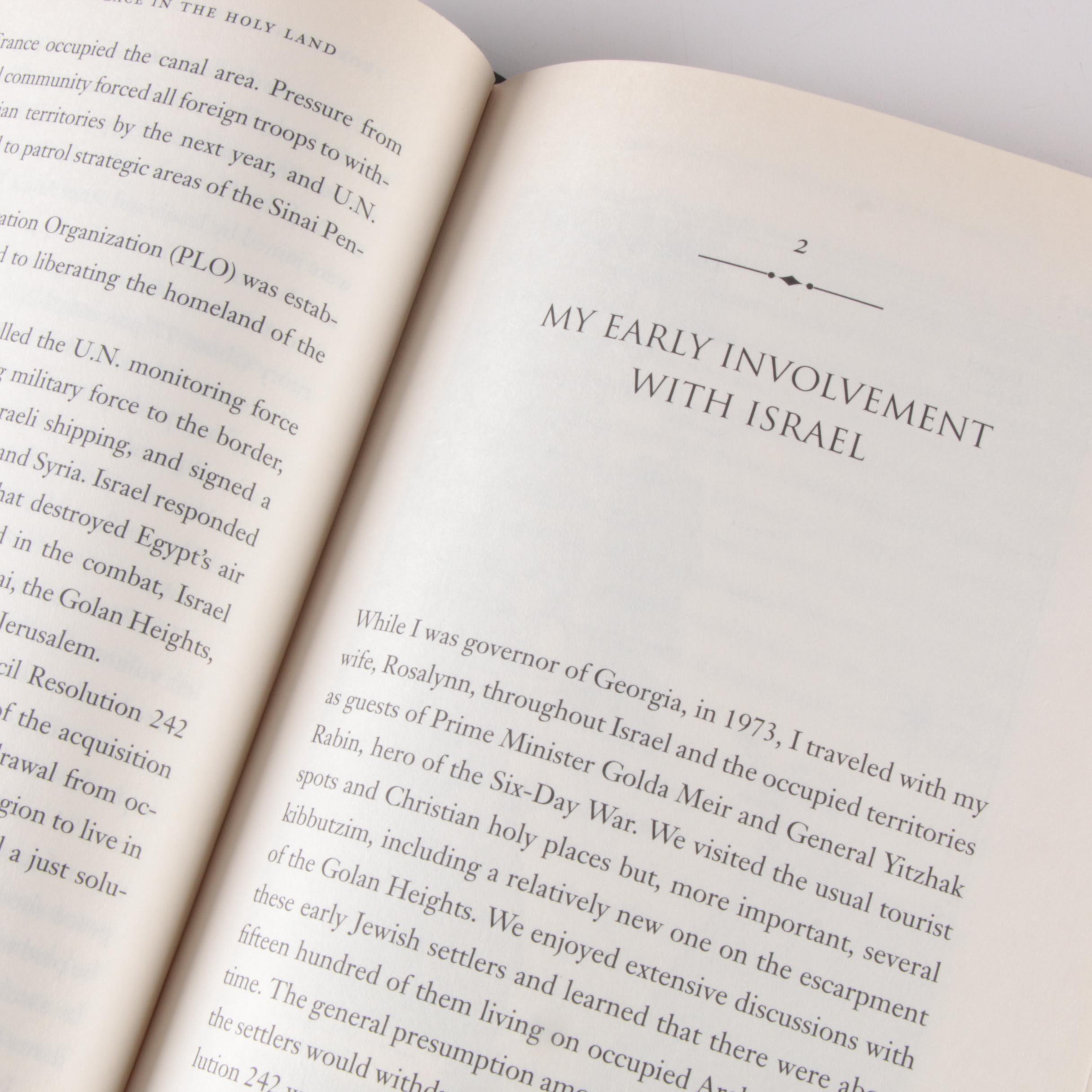 Jimmy Carter Signed "We Can Have Peace in the Holy Land" with COA