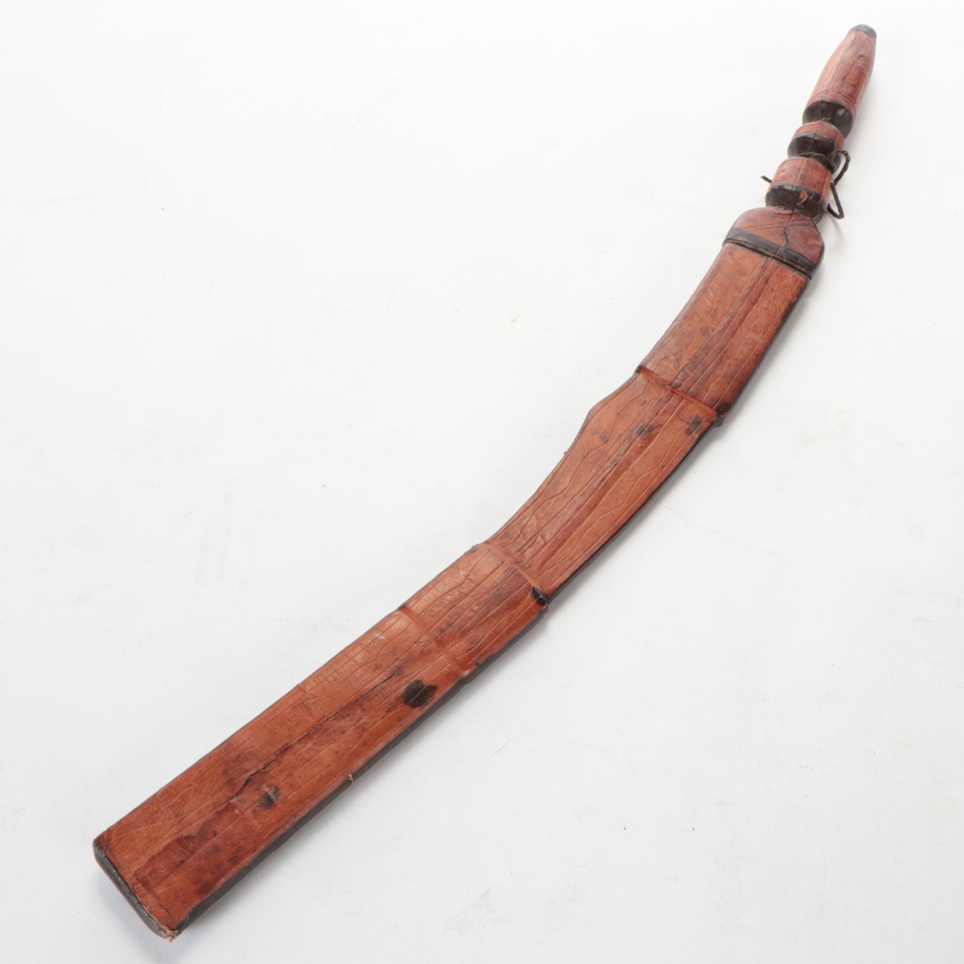 Castello Fencing Foils with Scimitar in Leather Sheath