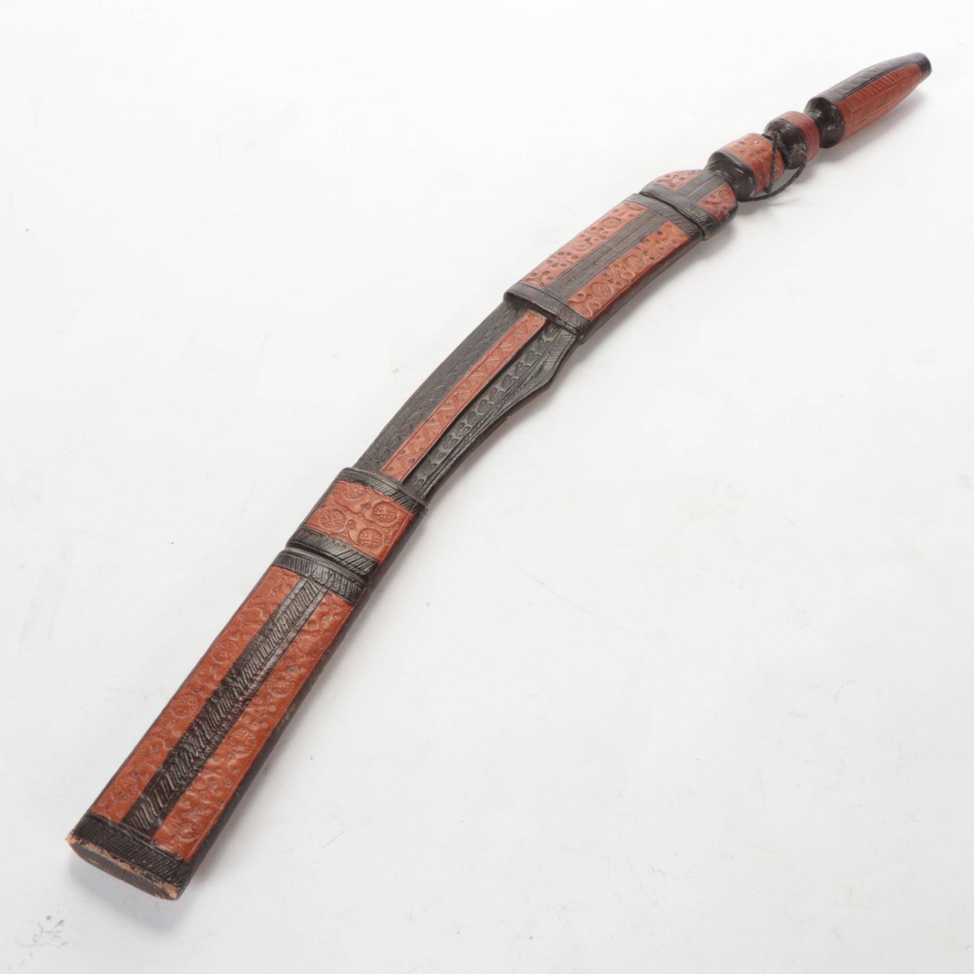 Castello Fencing Foils with Scimitar in Leather Sheath