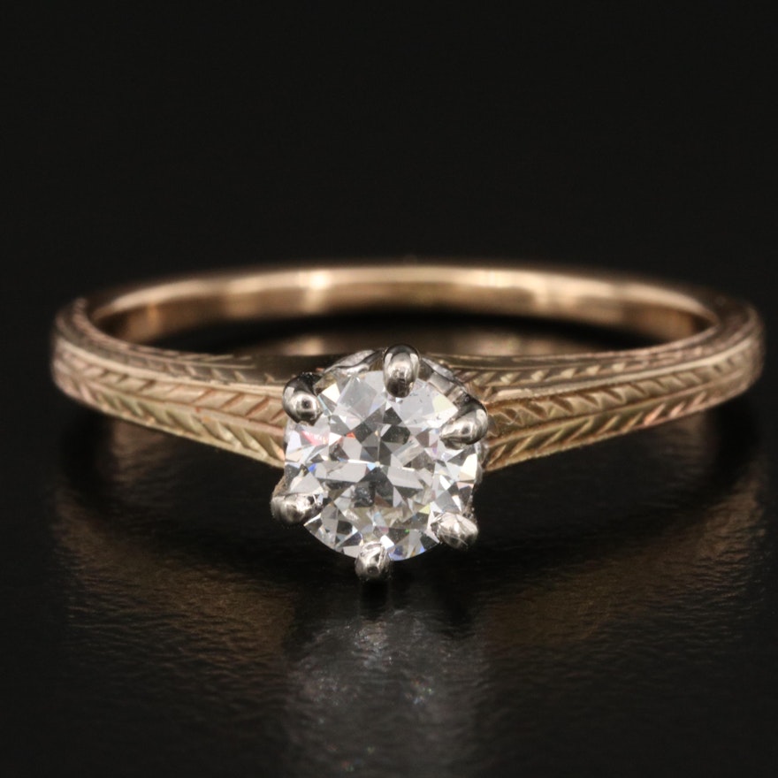 Vintage Diamond Solitaire Ring