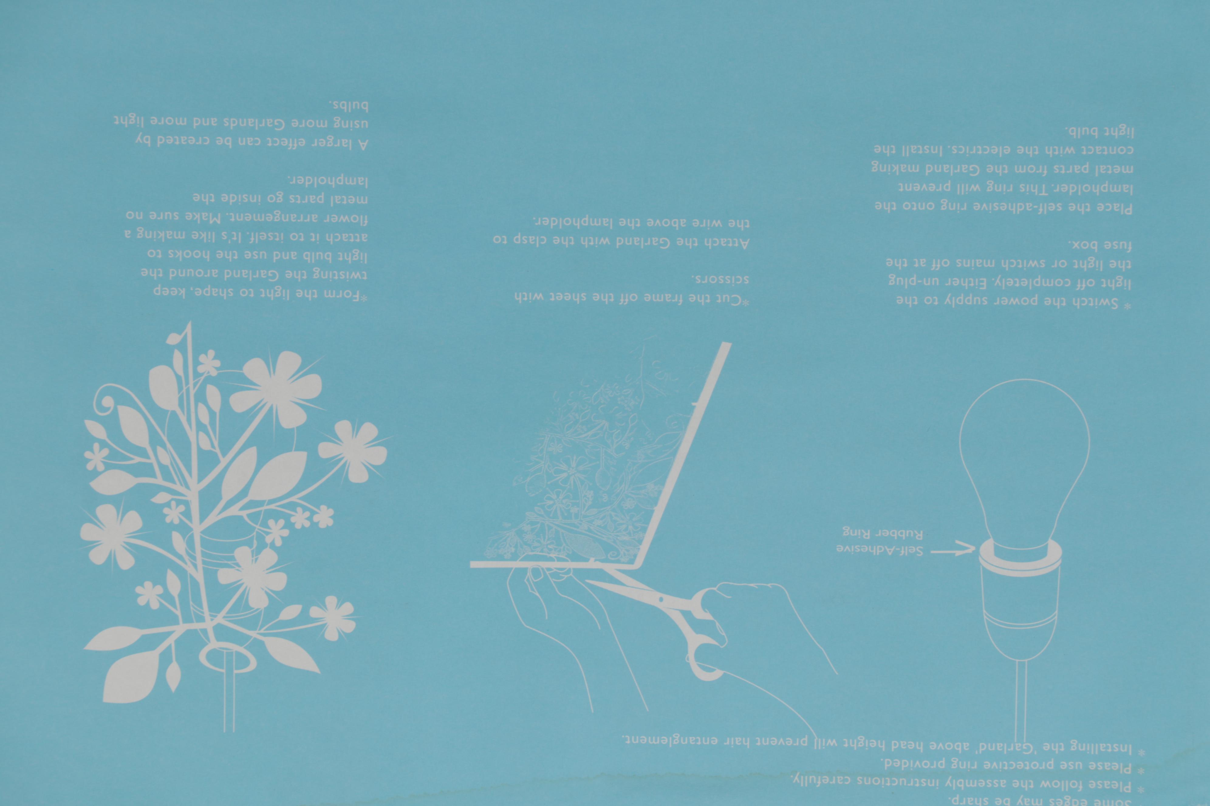 Tord Boontje Etched Stainless Steel Lamp Garland, 21st Century