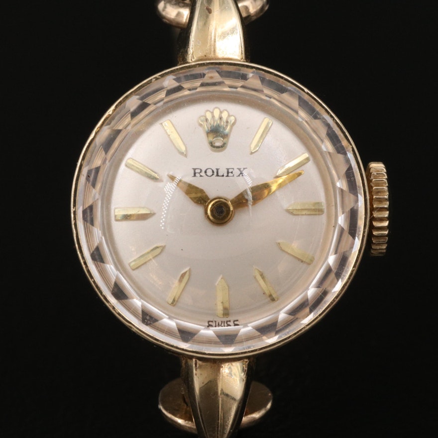 Vintage 14K Rolex Stem Wind Wristwatch