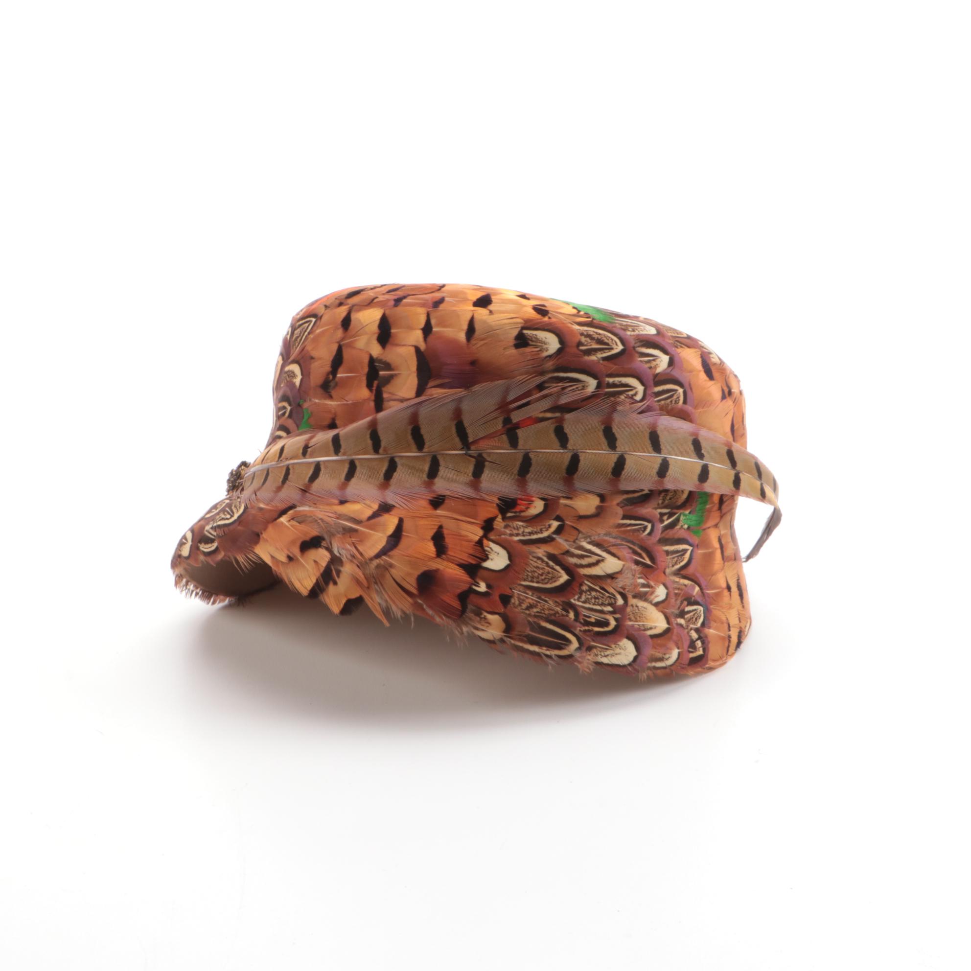 Miller & Rhoads Cayuga Duck and Pheasant Feather Cloche Hats