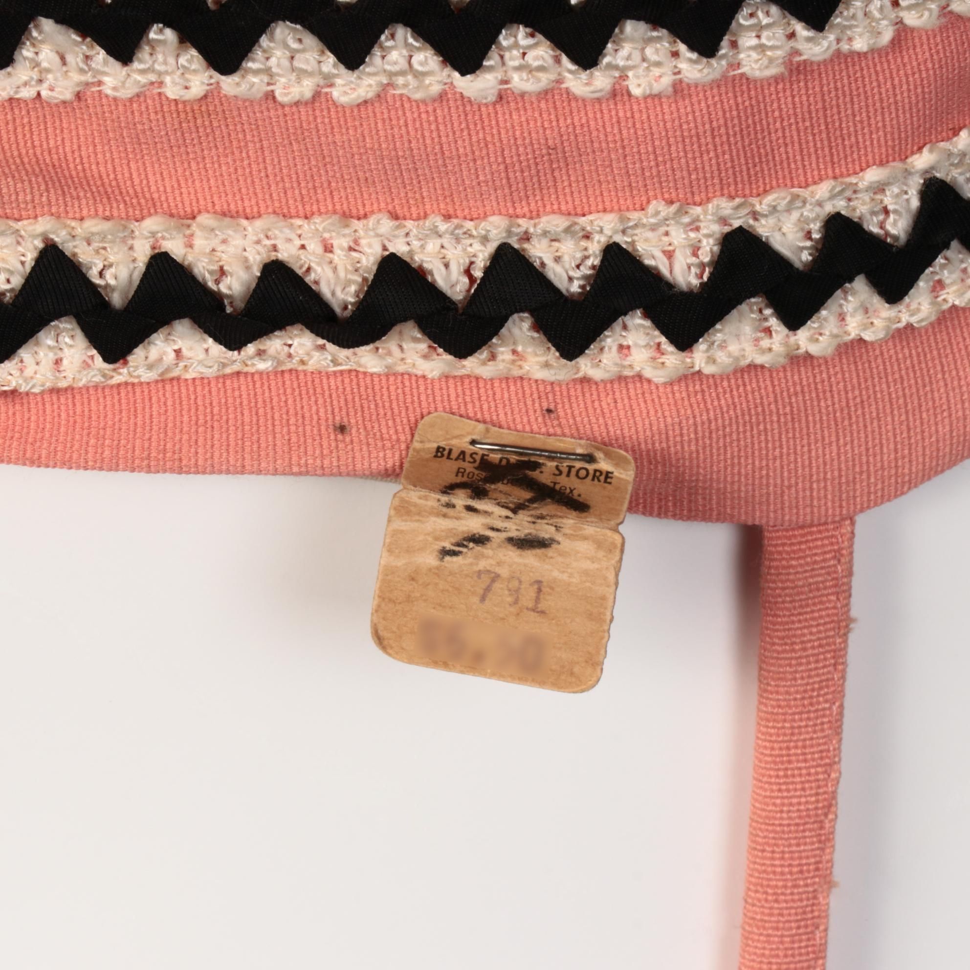 Skyline Swimwear Pink Maillot with Rickrack Style Trim