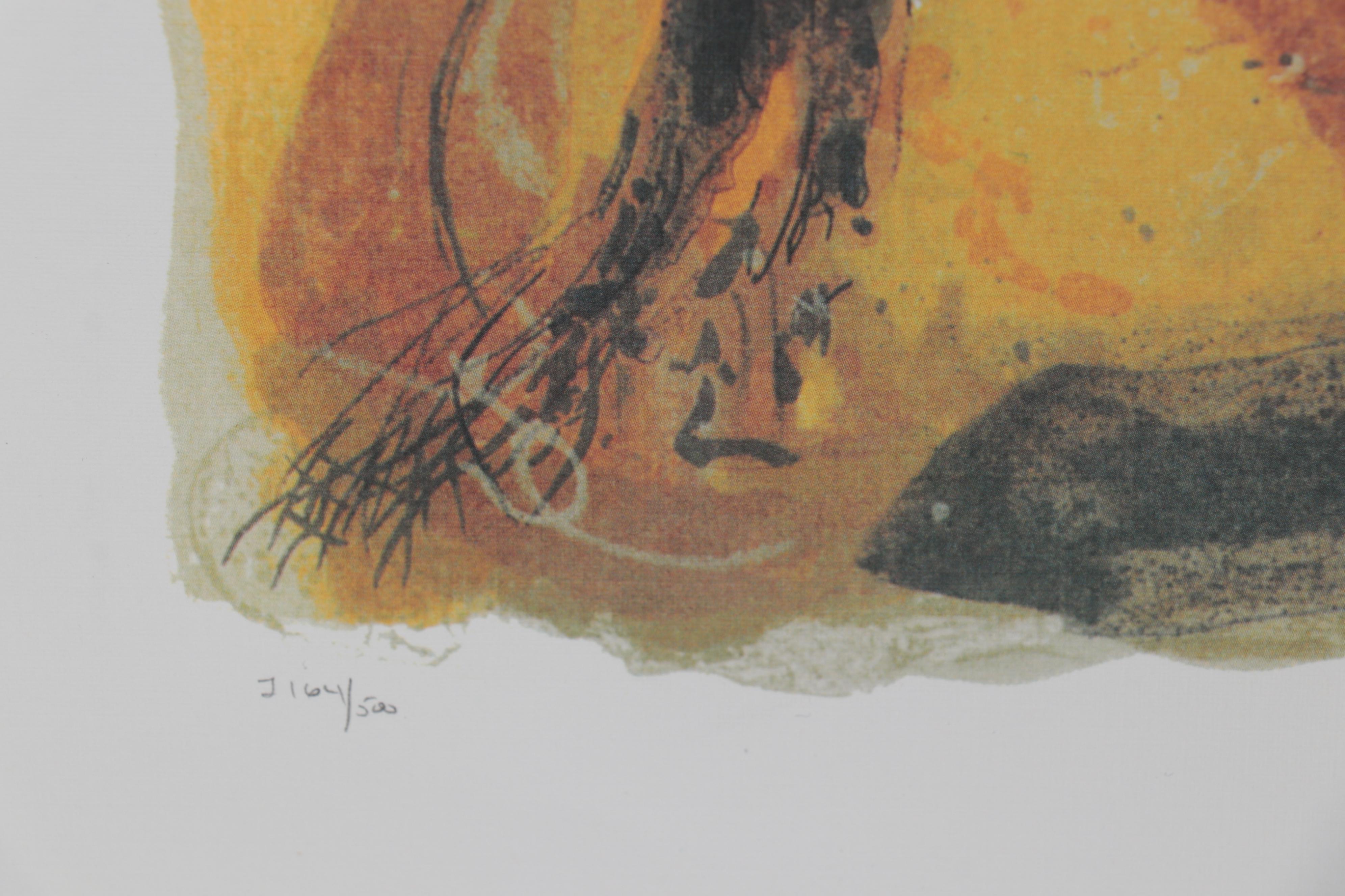 Offset Lithograph after Marc Chagall "Moses and the Burning Bush," 21st Century