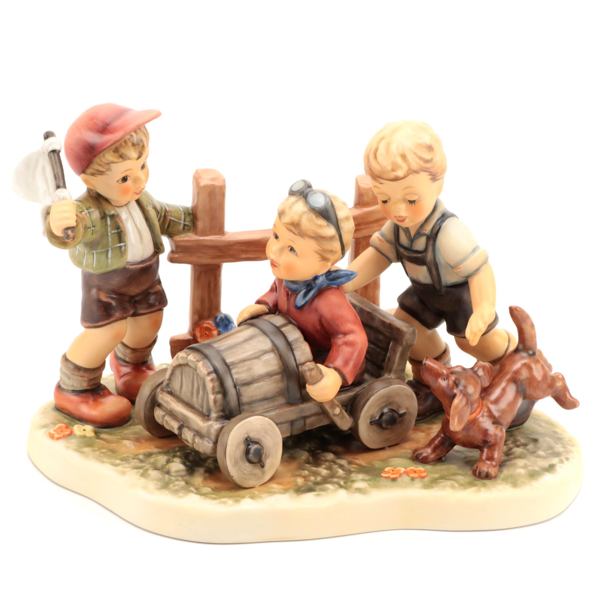 Goebel Hummel Moments in Time "Soap Box Derby" Porcelain Figurine, 2002