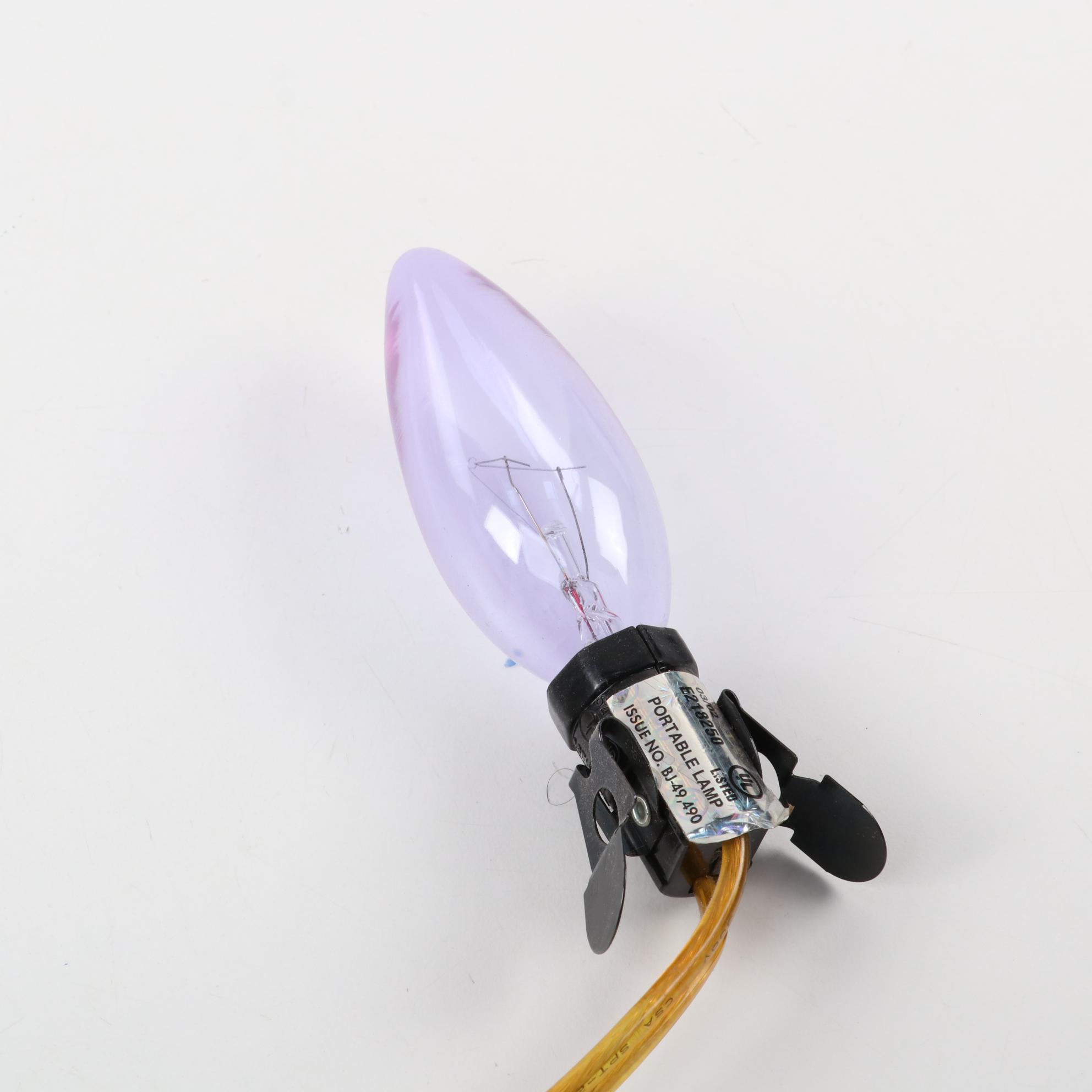 Dale Tiffany Stained Glass Light Up Desk Clock