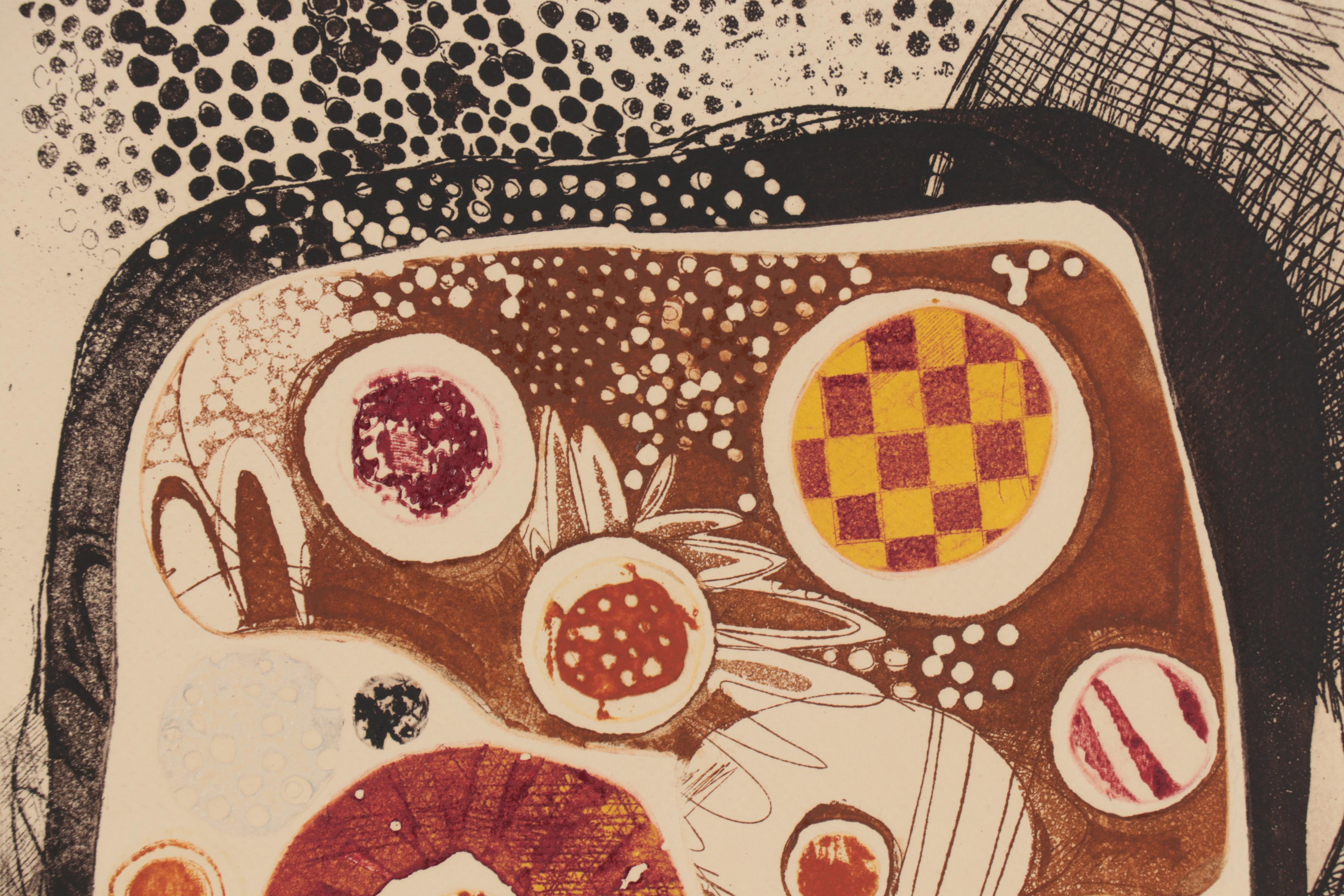 Sheila Bonser Relief Collagraphs, circa 1980