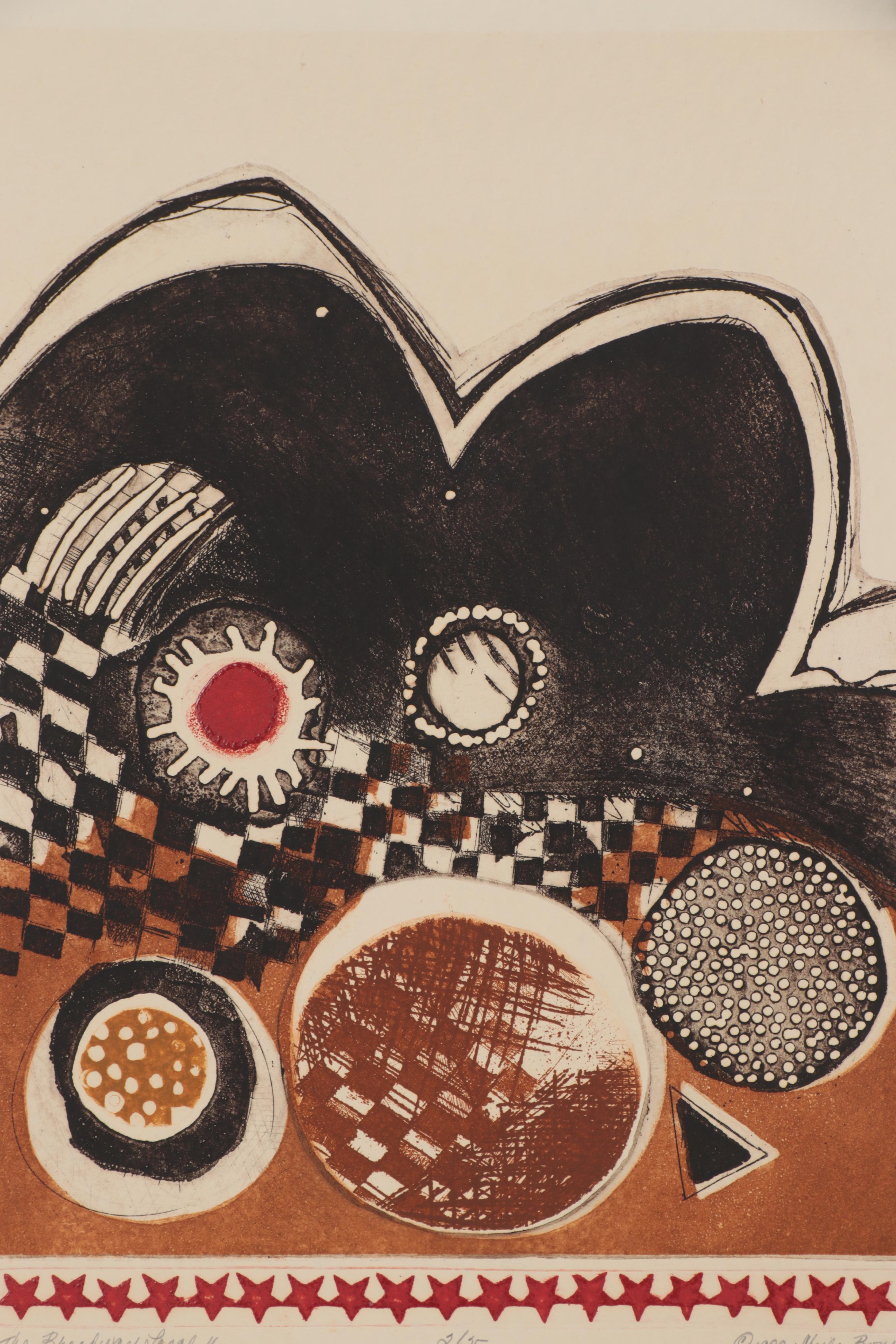 Sheila Bonser Relief Collagraphs, circa 1980