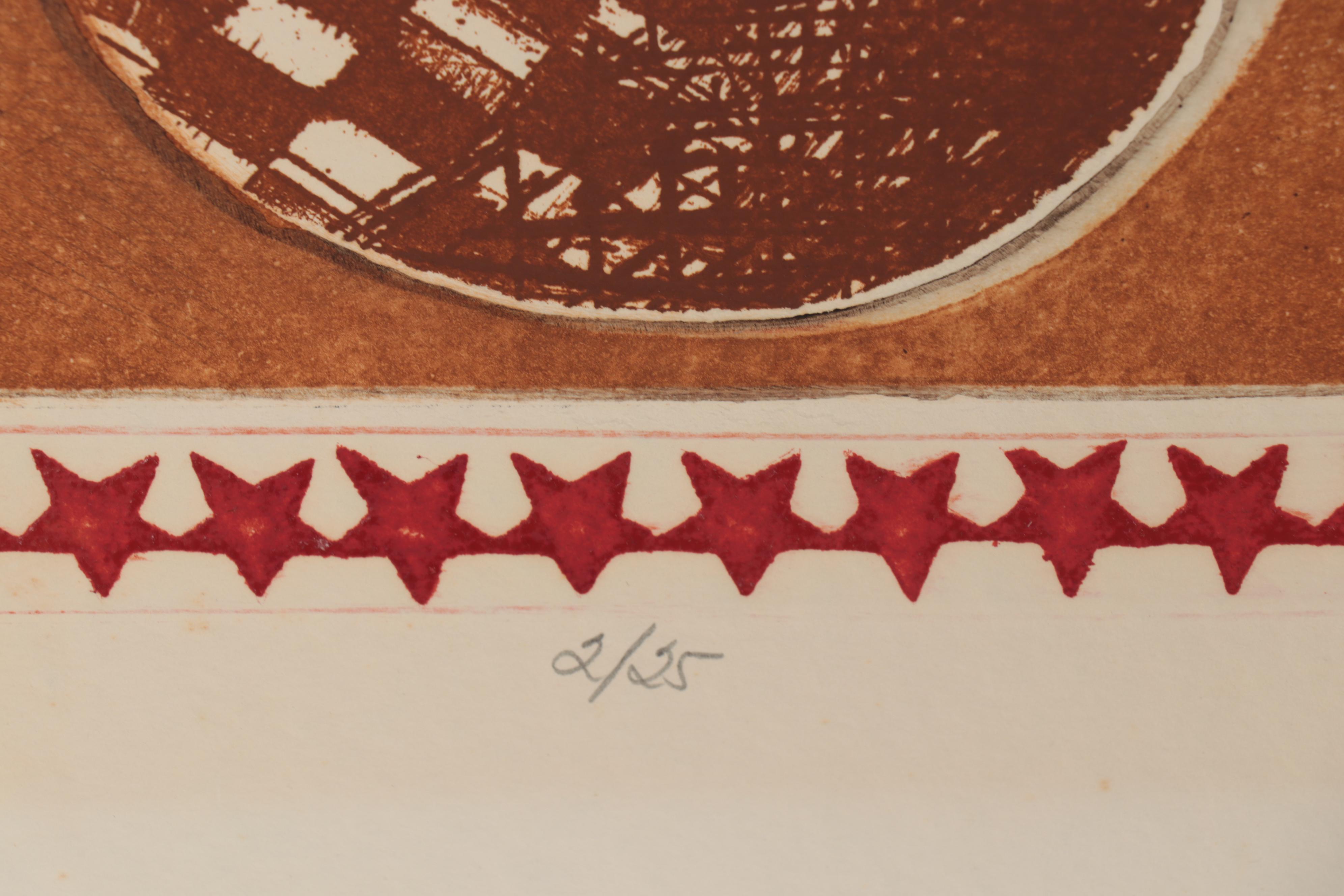 Sheila Bonser Relief Collagraphs, circa 1980