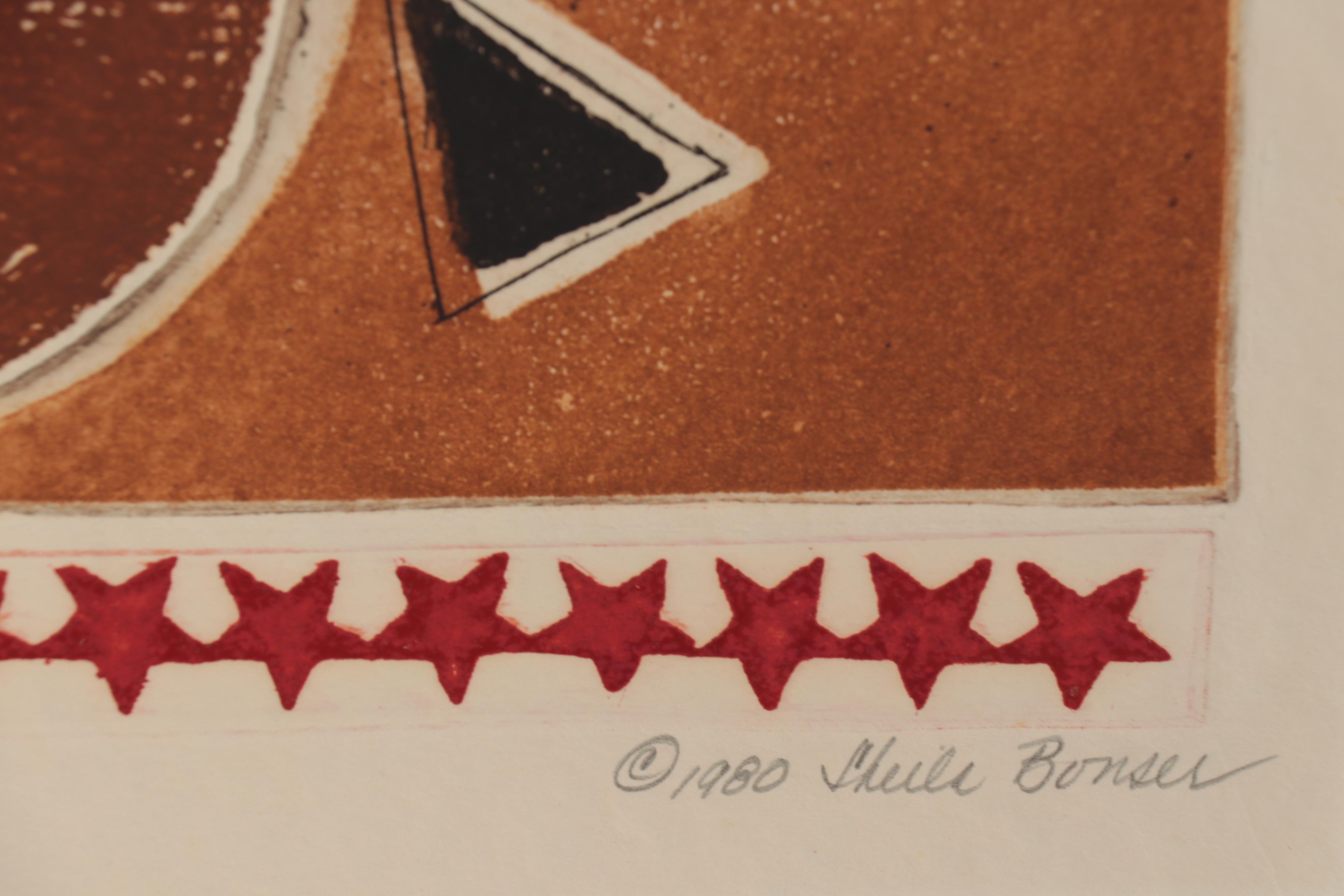 Sheila Bonser Relief Collagraphs, circa 1980