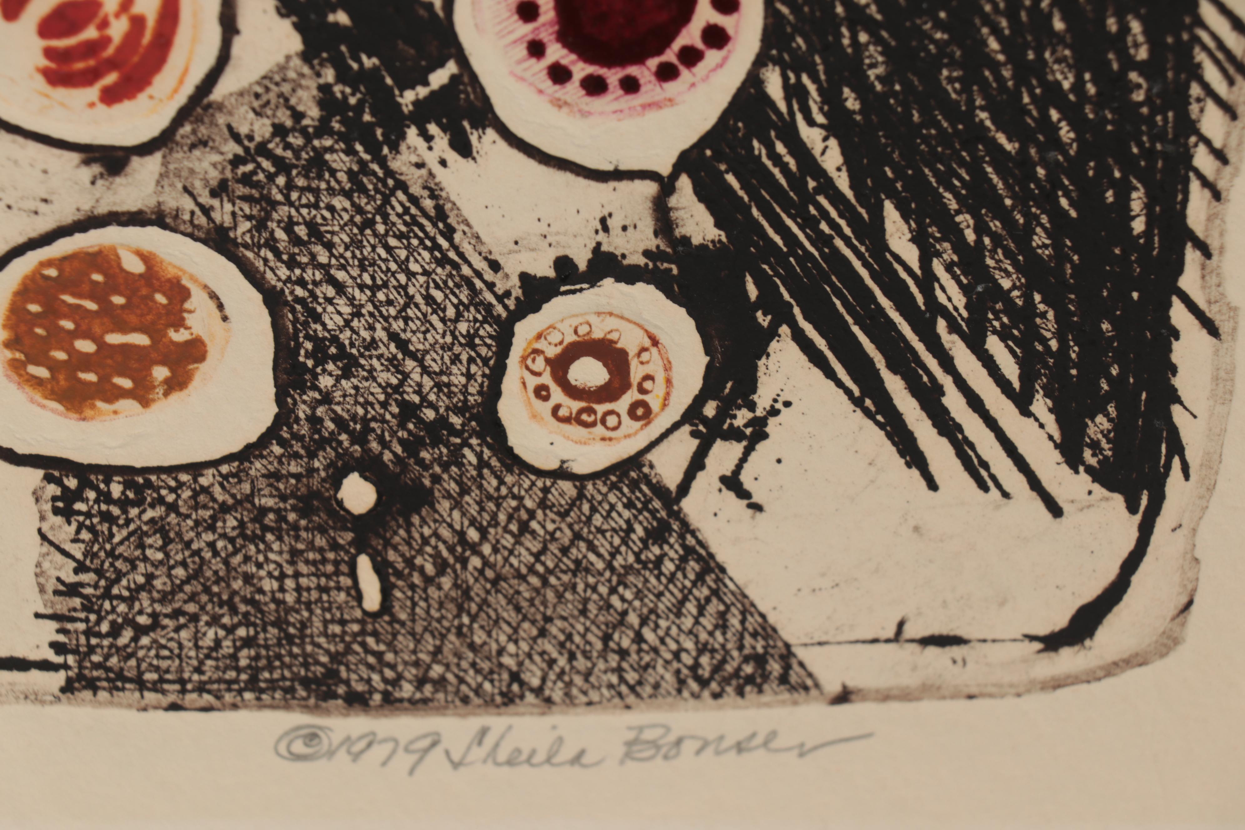 Sheila Bonser Relief Collagraphs, circa 1980