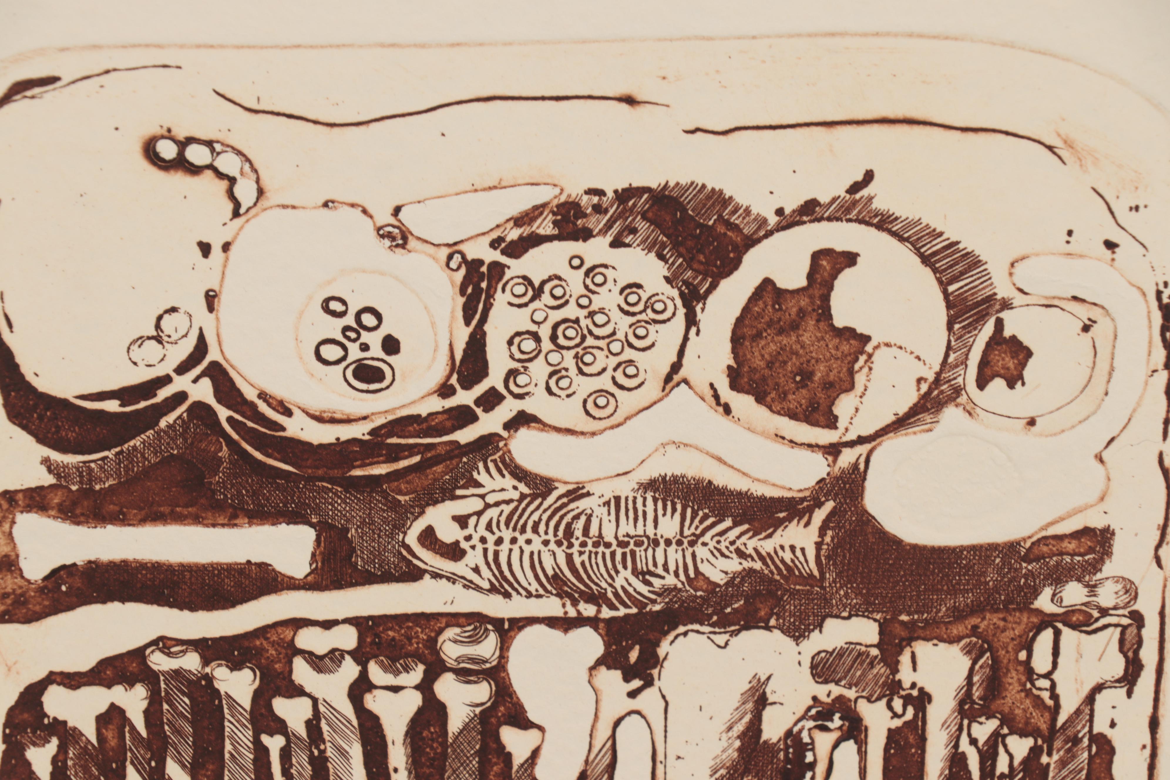 Sheila Bonser Relief Collagraphs, circa 1980