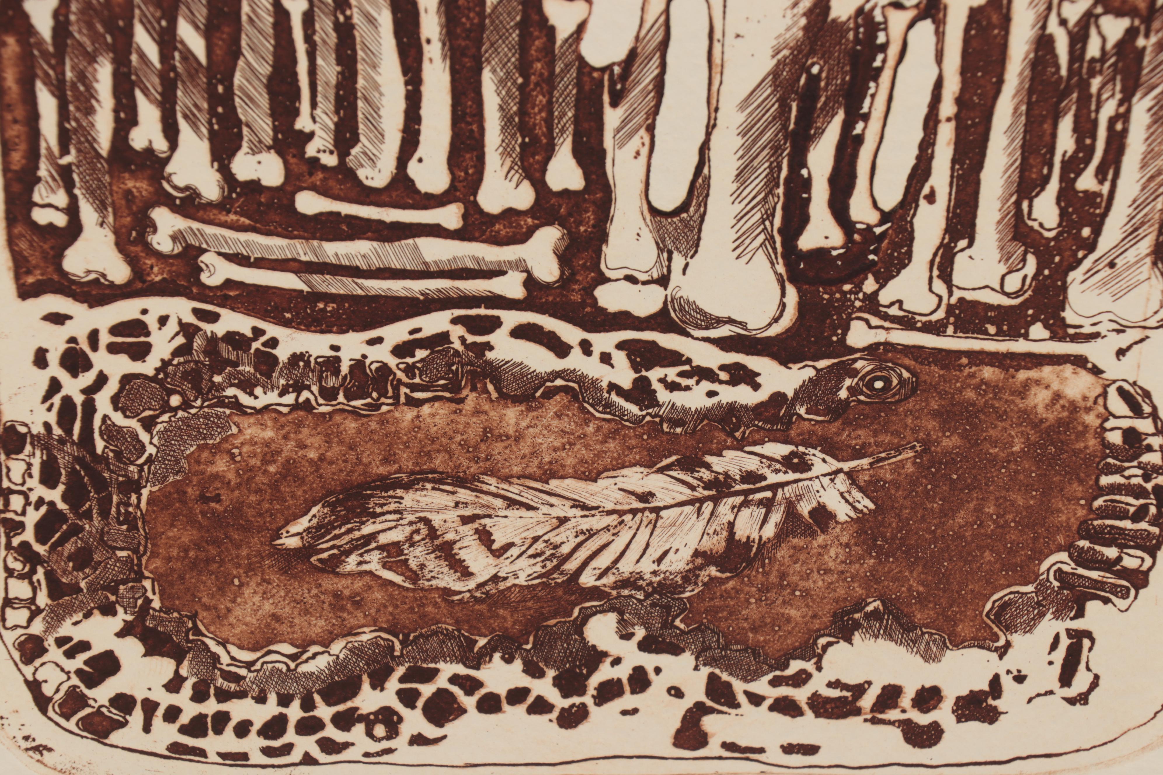 Sheila Bonser Relief Collagraphs, circa 1980