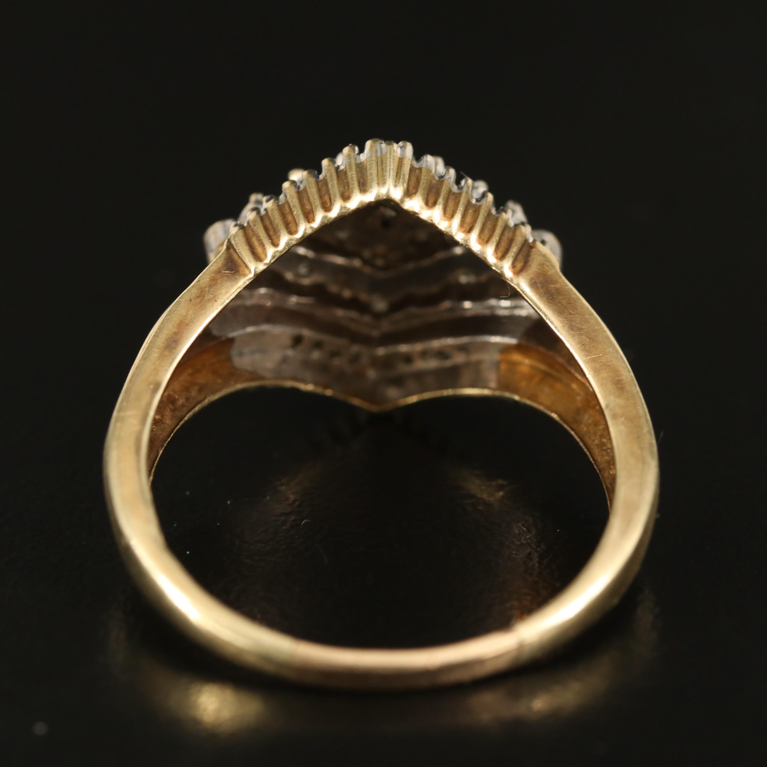 10K Diamond Cluster Ring