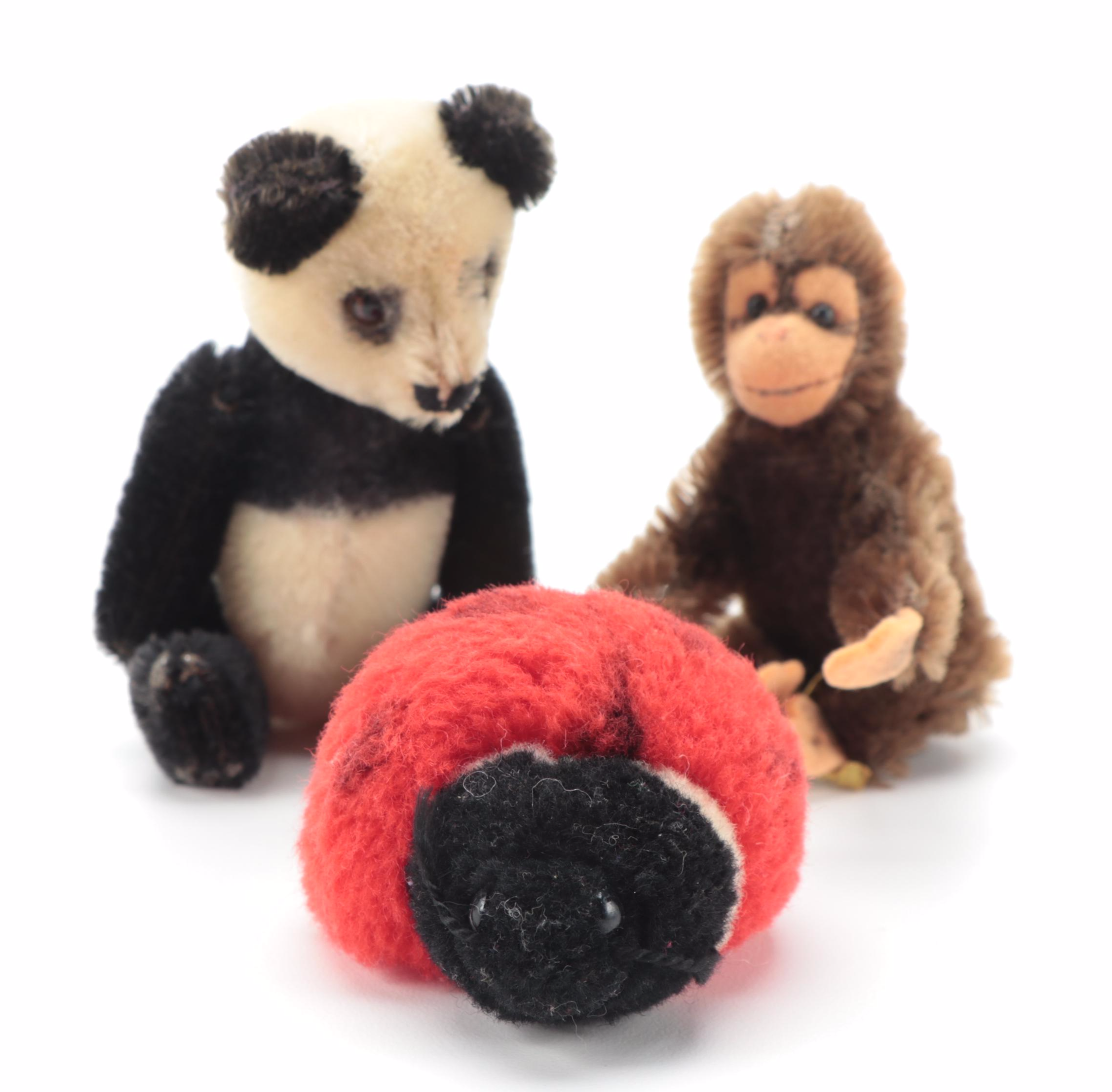 Steiff Stuffed Wild Animals Including Elephant, Lion, Zebra and More