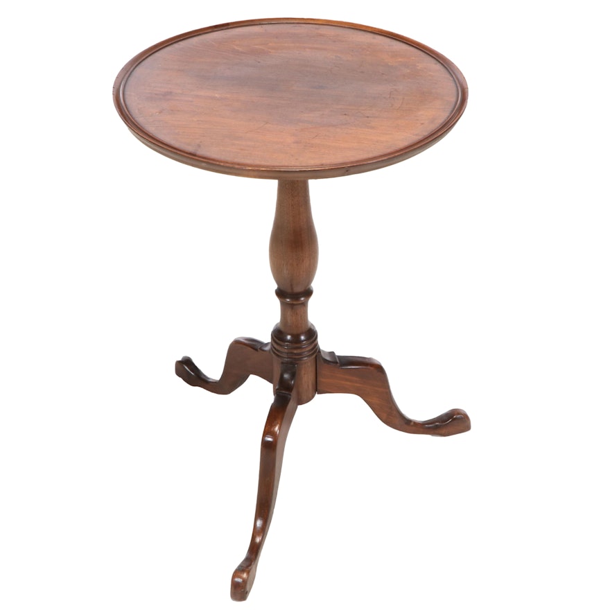 George III Style Walnut Tilt-Top Tripod Table, Late 19th/Early 20th Century