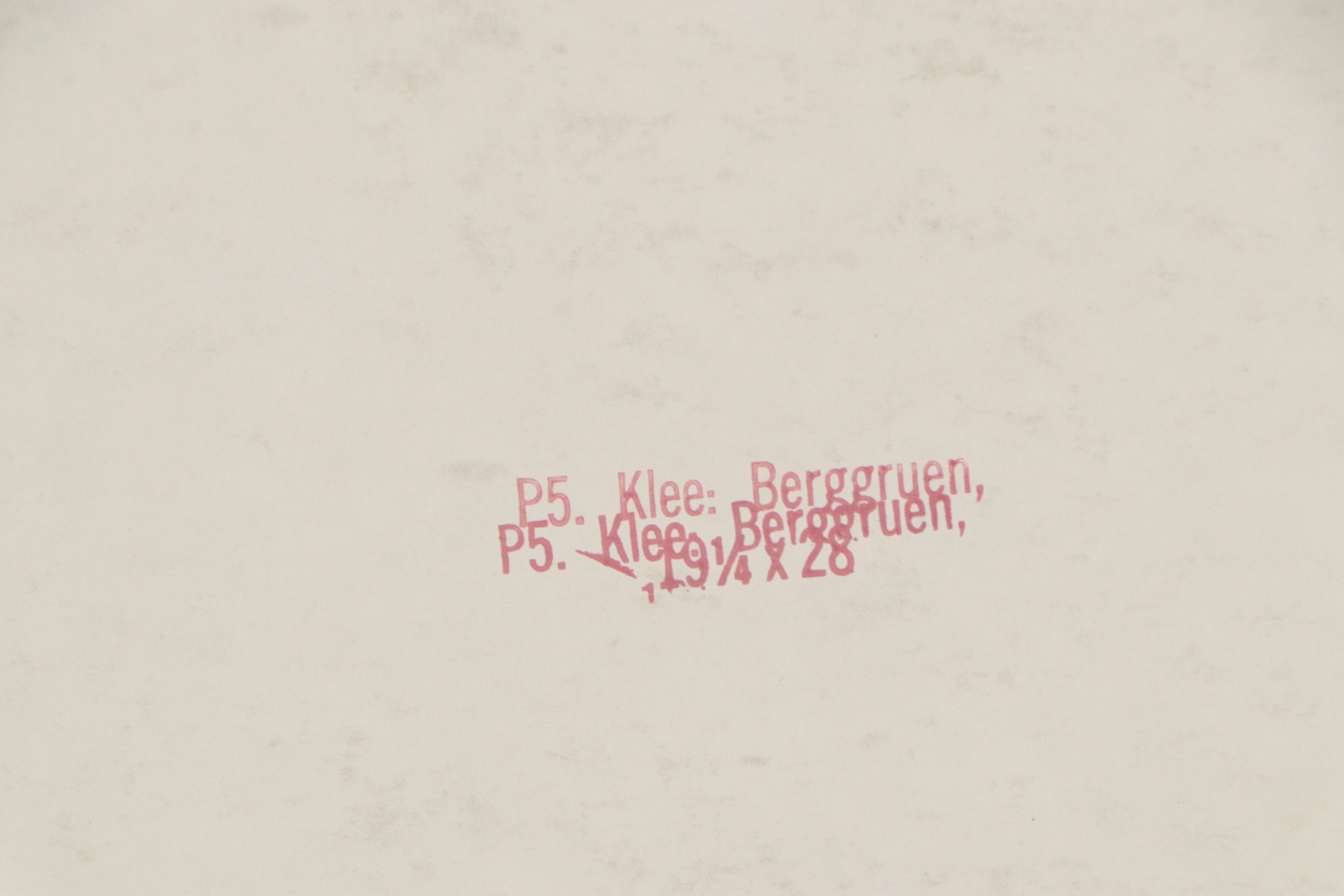 Photolithograph after Paul Klee Exhibition Poster