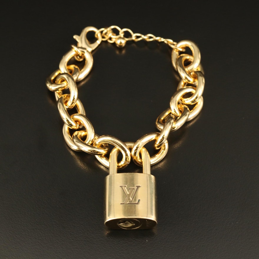 Louis Vuitton Lock on Cable Chain Bracelet