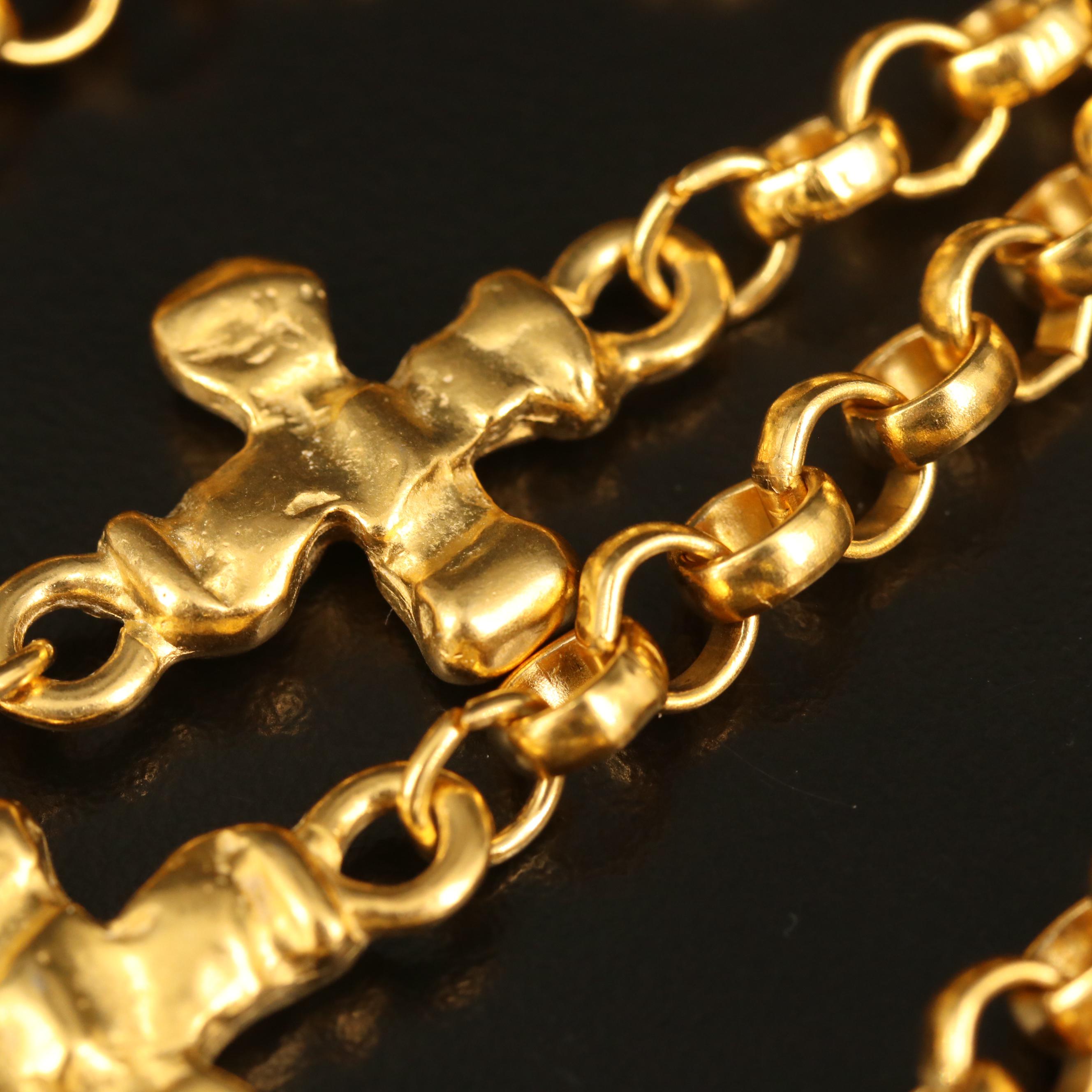 Louis Vuitton Lock on Rolo Station Necklace