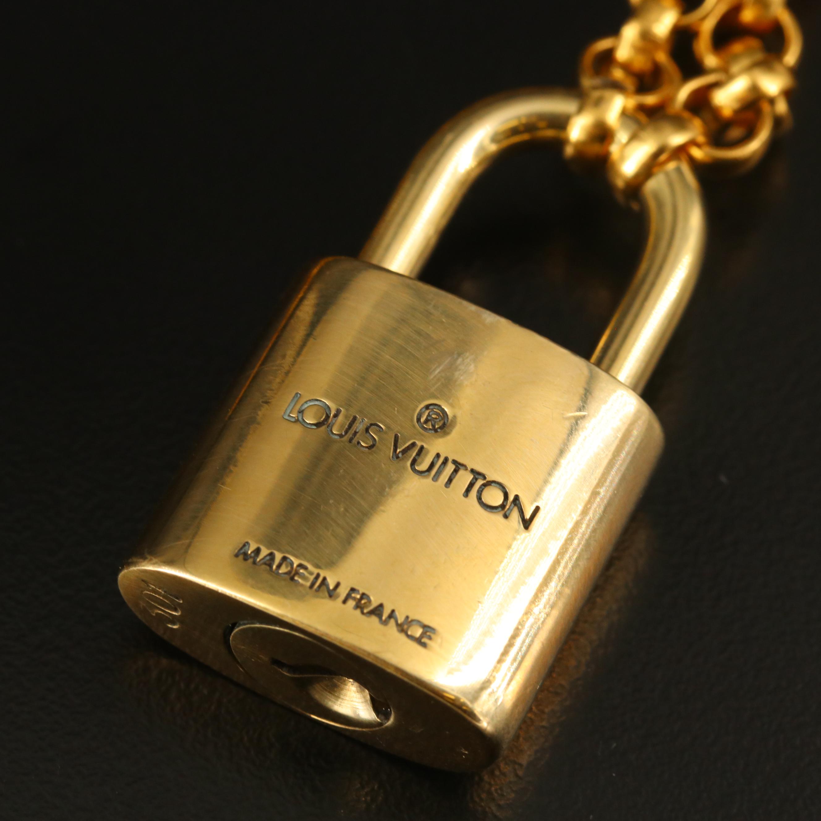 Louis Vuitton Lock on Rolo Station Necklace