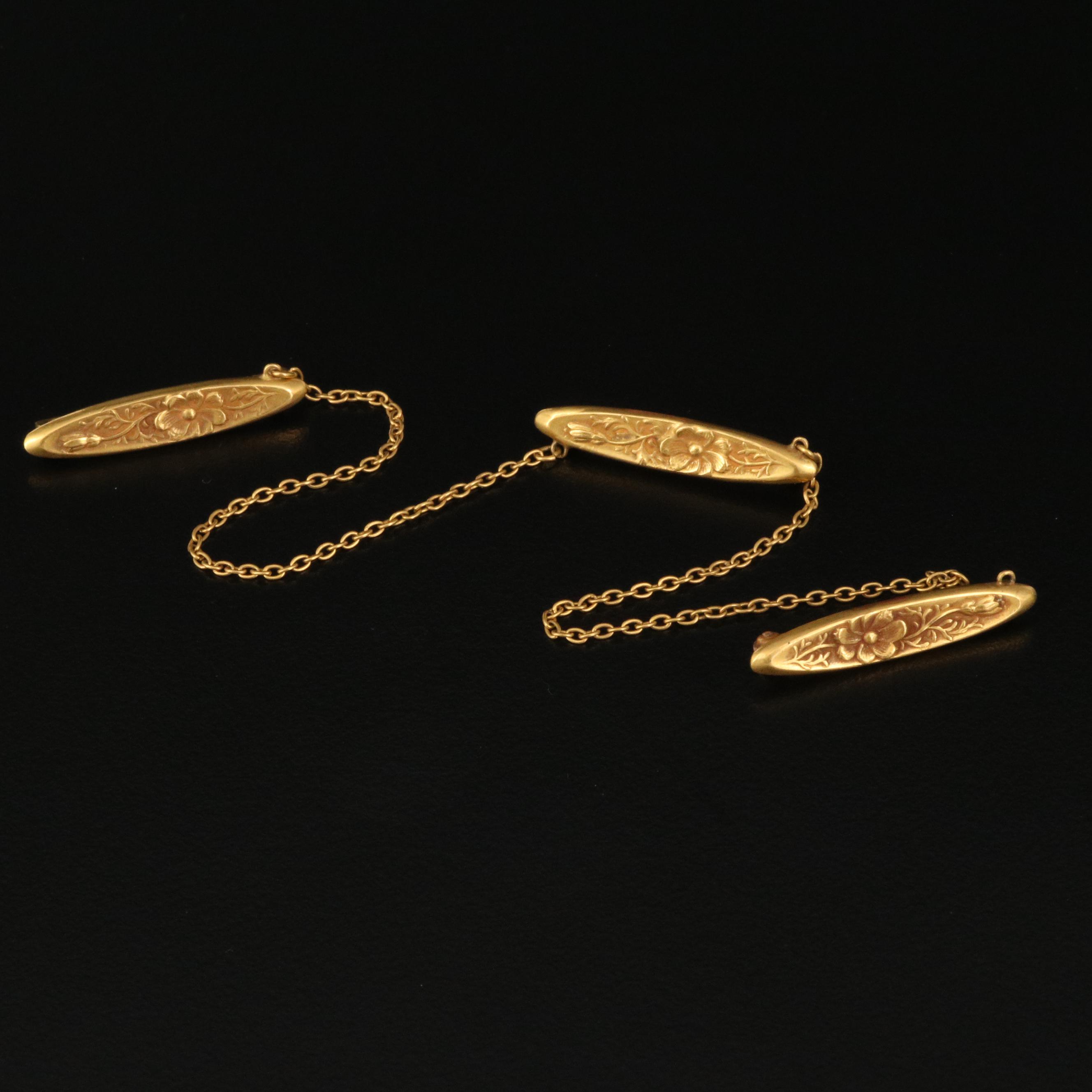 Antique Stern & Co. 14K Lingerie Pin Set